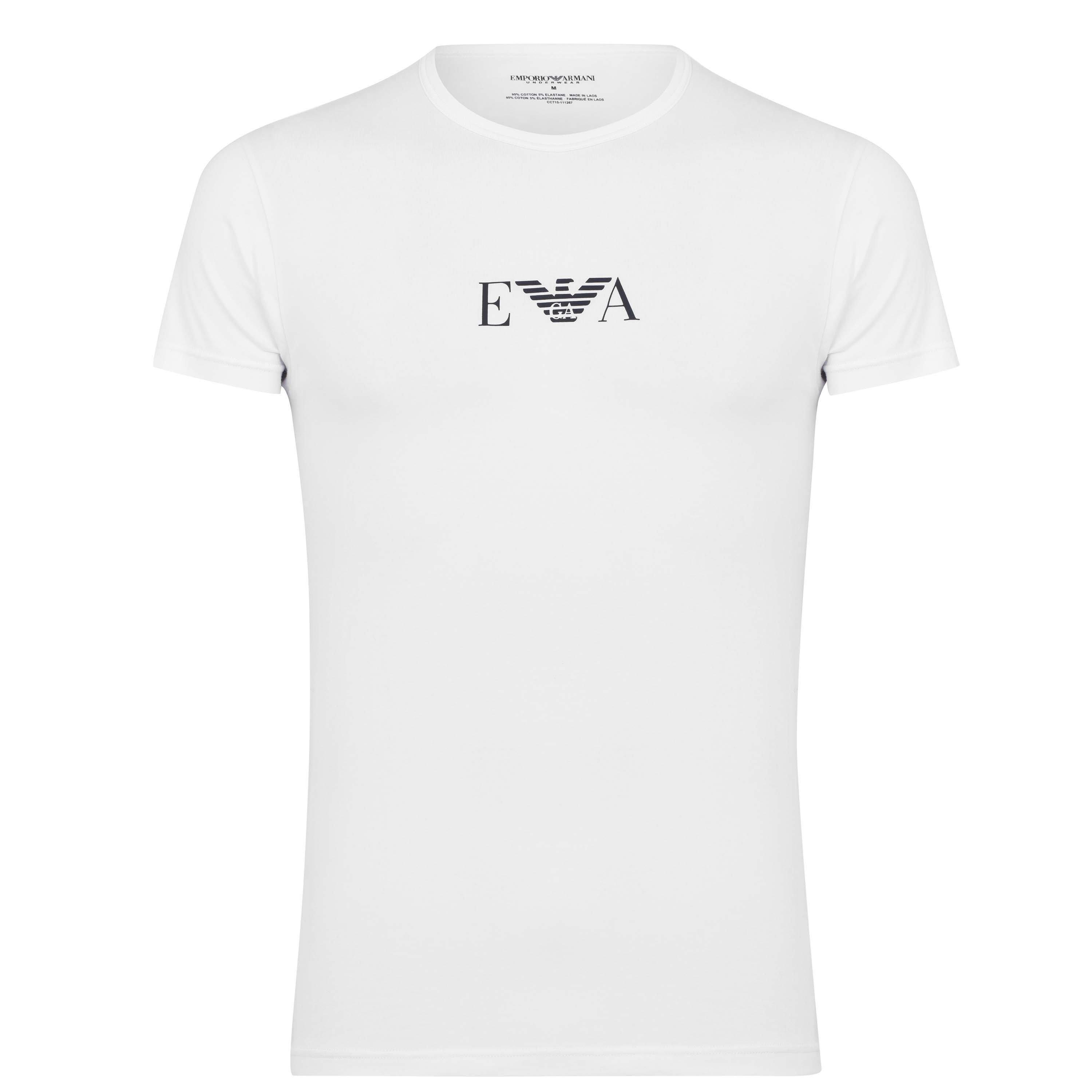 White - Emporio Armani - 2 Pack Chest Logo T Shirt - 5