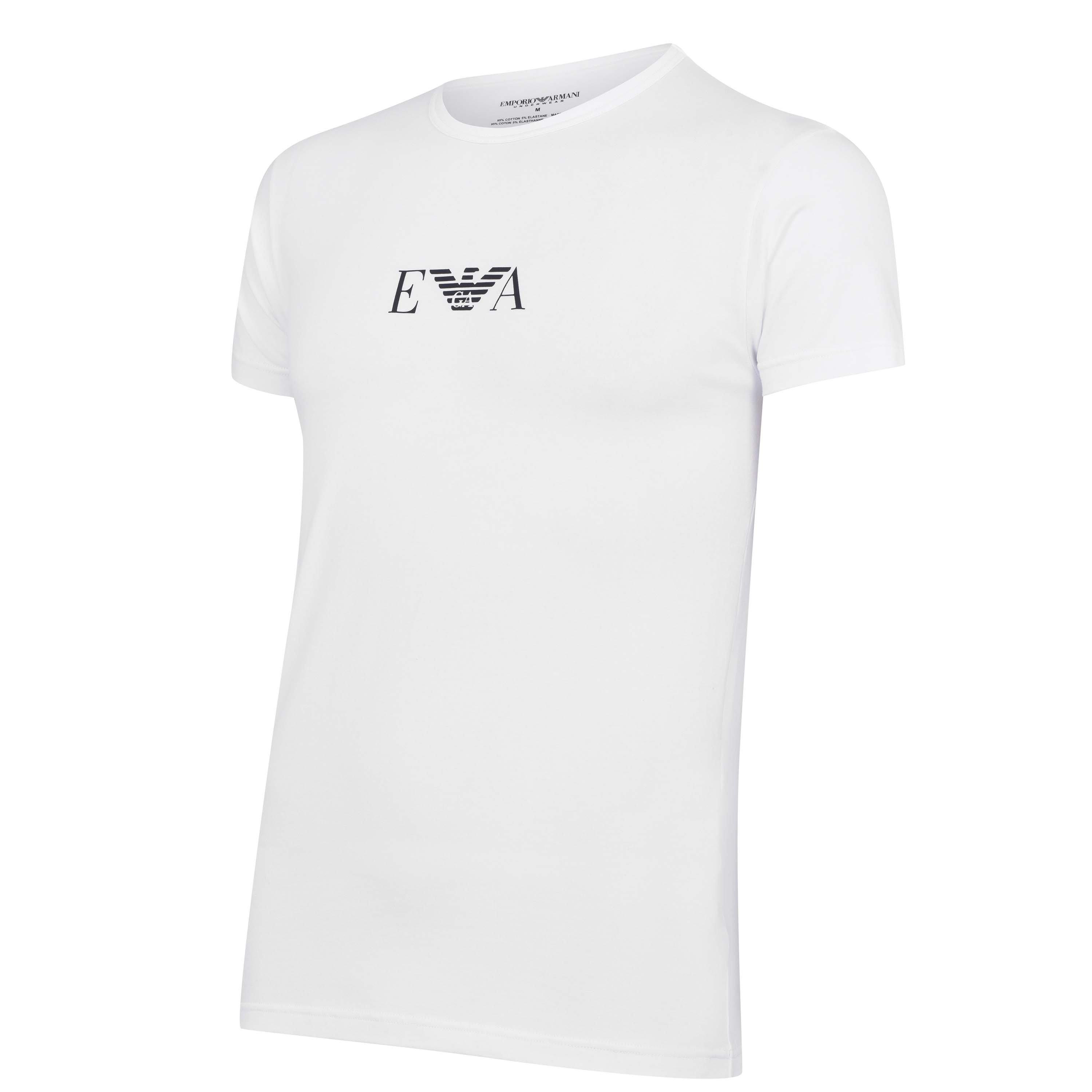 White - Emporio Armani - 2 Pack Chest Logo T Shirt - 7