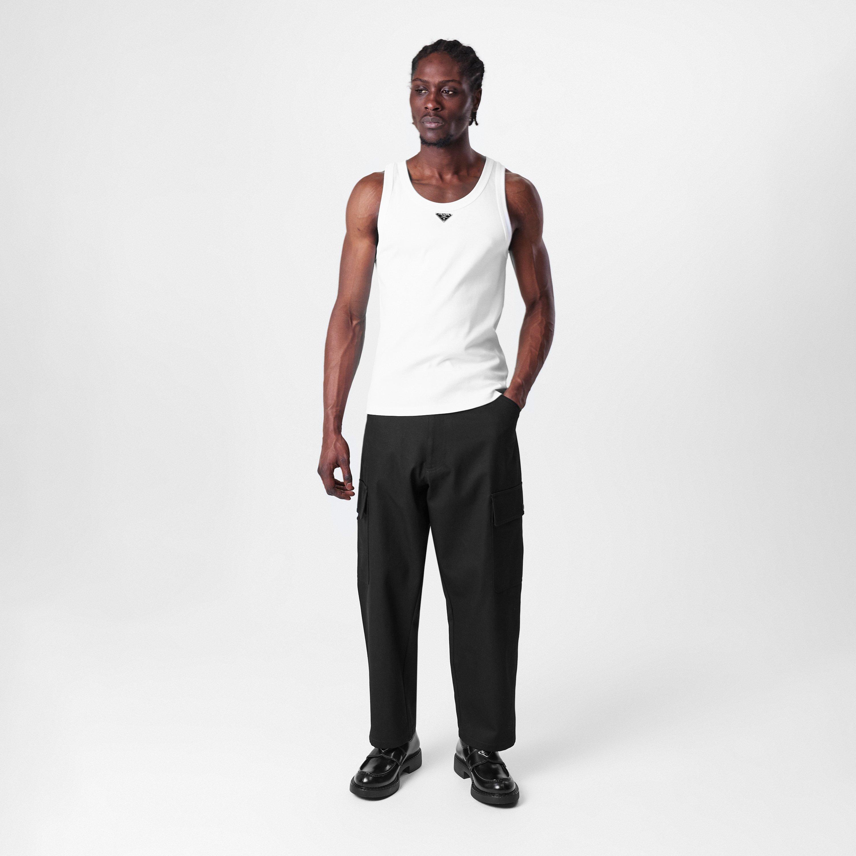 White - Prada - Skinny Fit Cotton Tank Top - 5