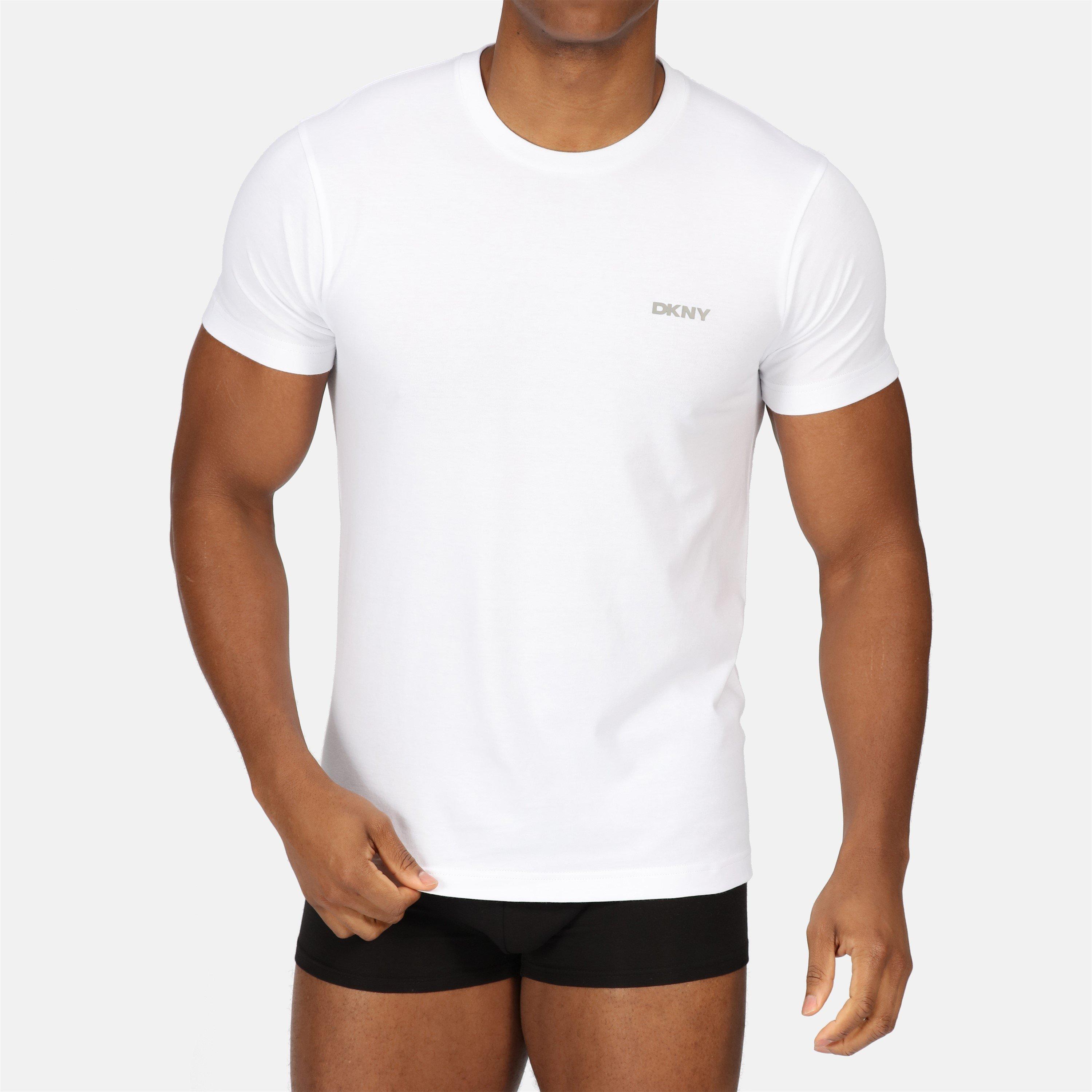 Blk/Wht/Gry - DKNY - 3 Pack Short Sleeve Mens T-Shirts Giants - 3