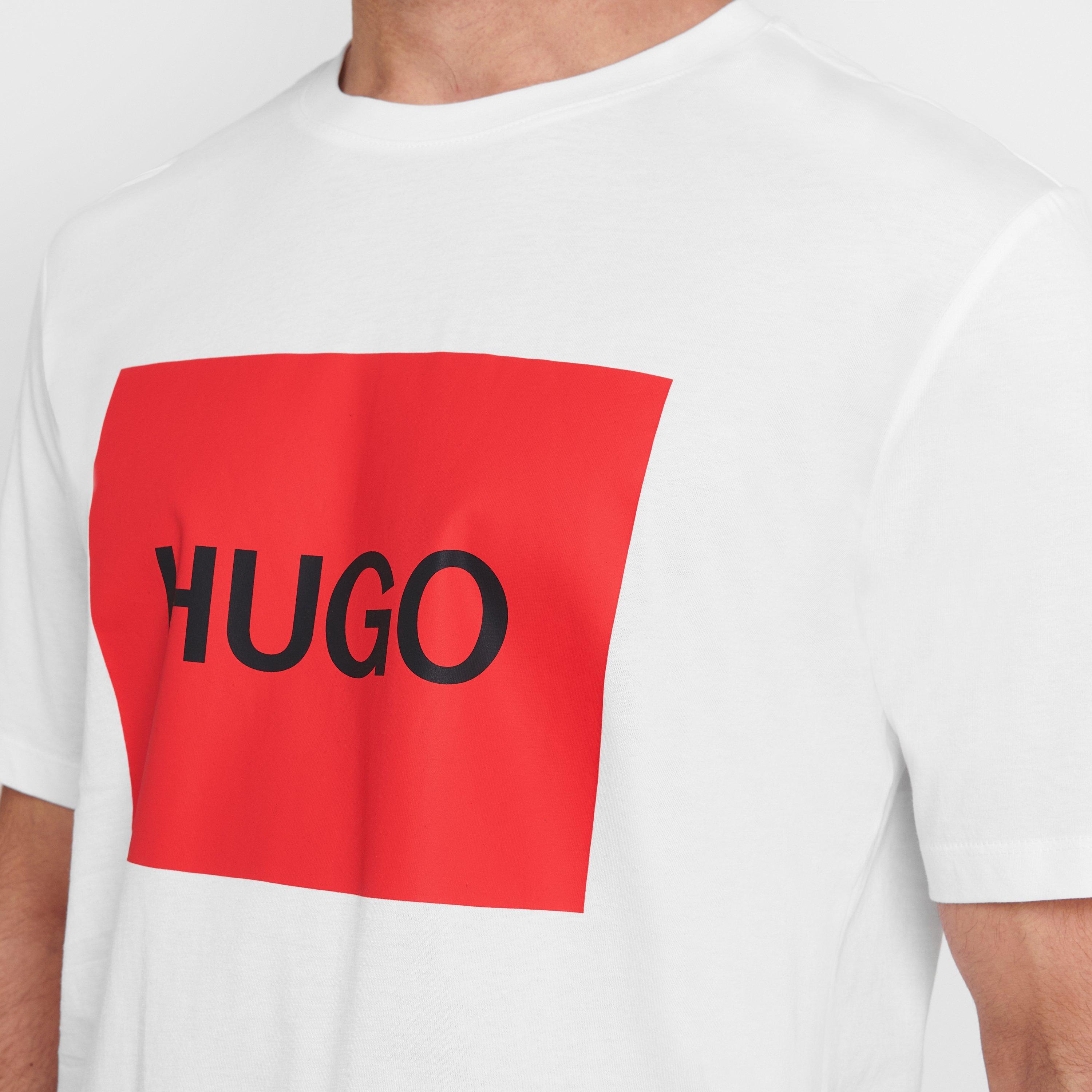 White 100 - Hugo - Dulive Box Logo T Shirt - 5