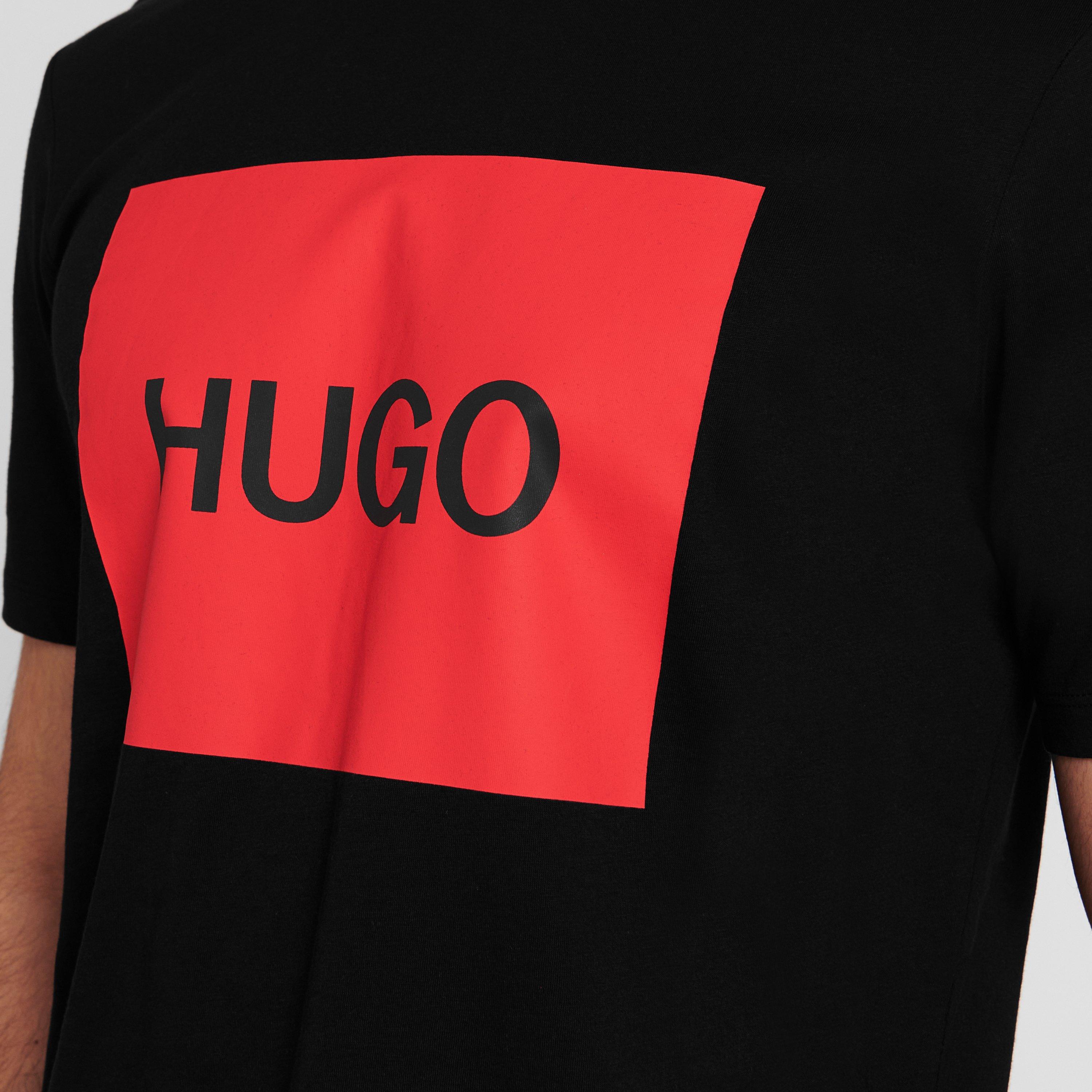 Black 001 - Hugo - Dulive Box Logo T Shirt - 3