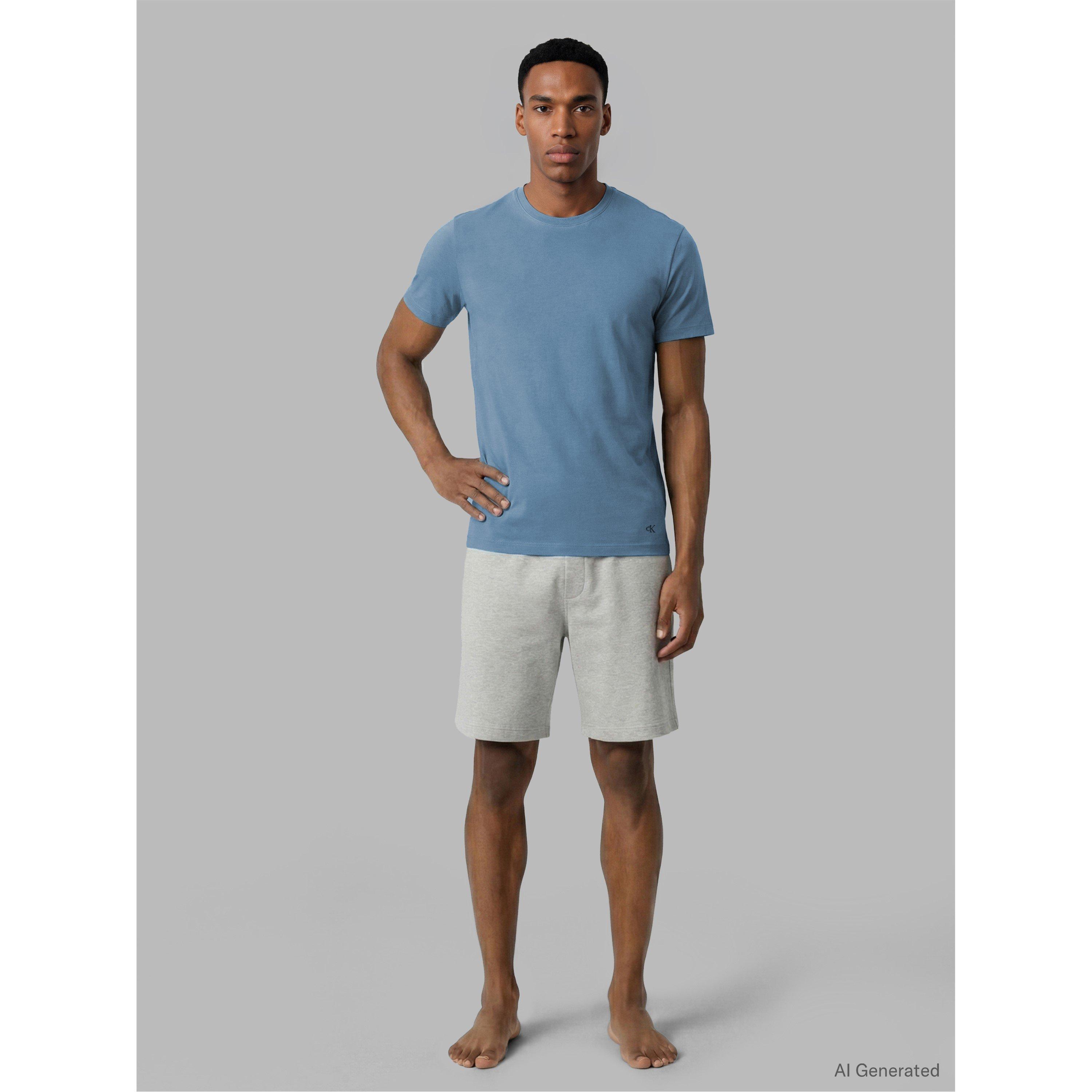 Branco/Azul/Azul - Calvin Klein - 3 Pack T Shirt - 3