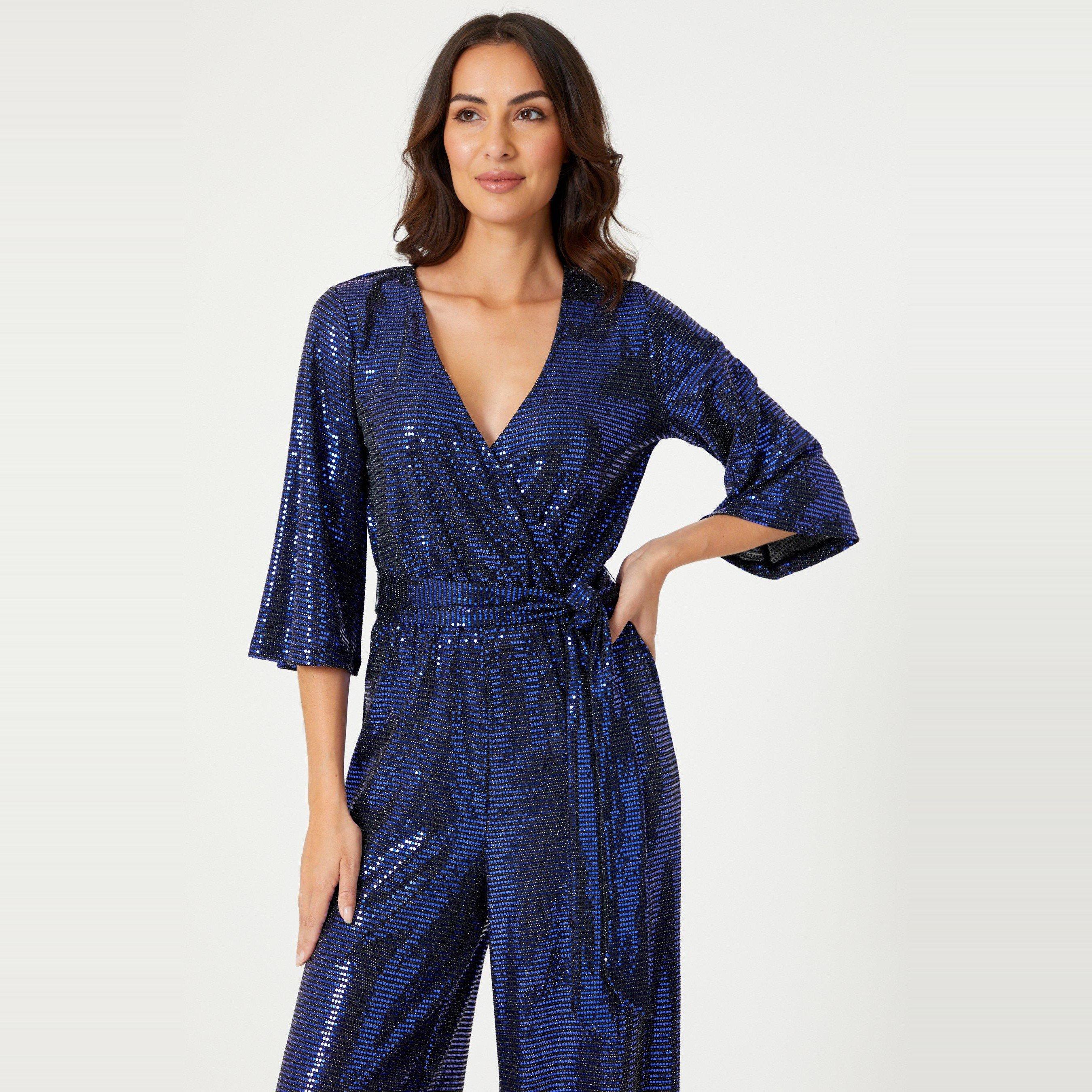 BLACK/BLUE - Be You - Glitter Jumpsuit - 2