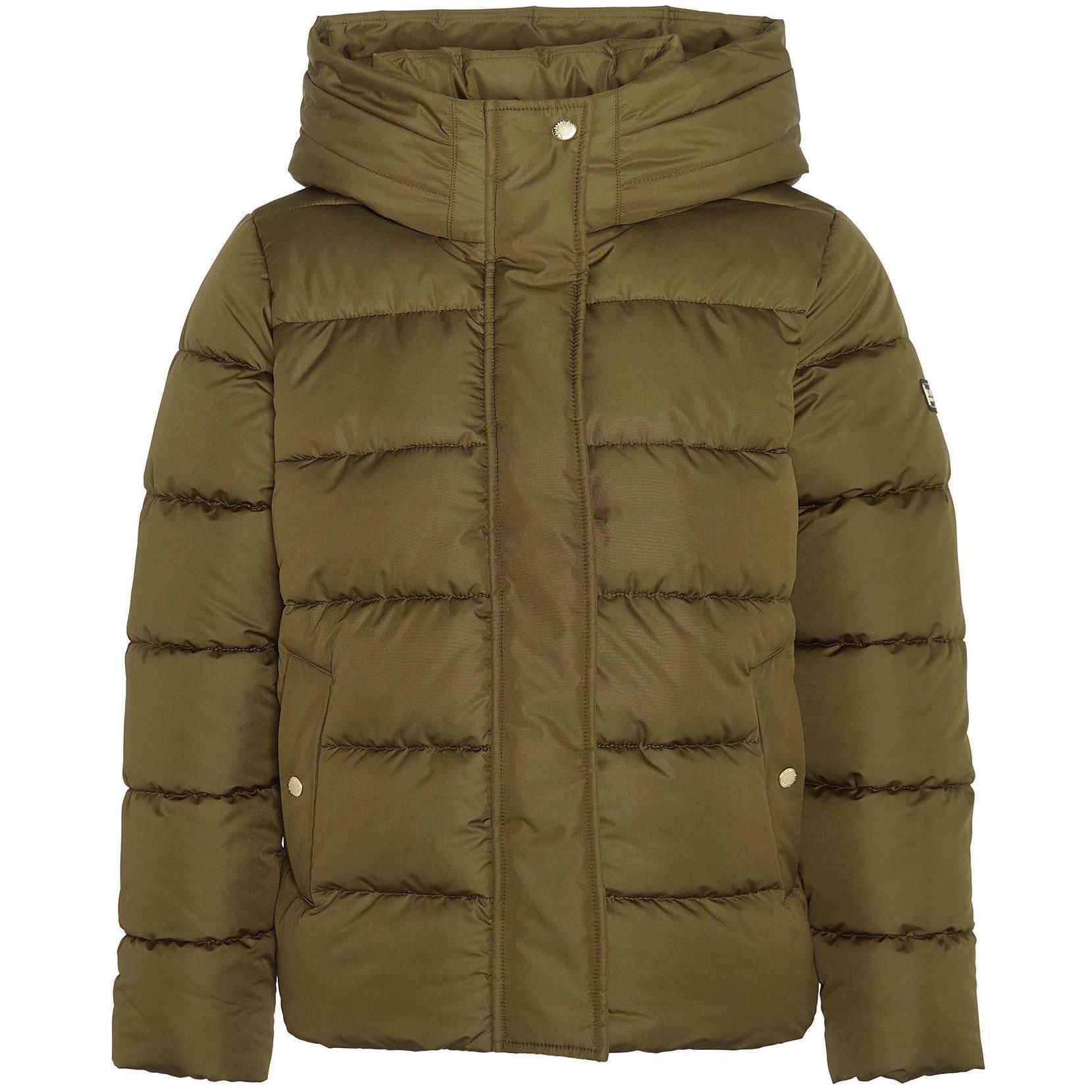 Empire Green - Barbour International - Women's Barron Quilted Funnel Collar Short Puffer Jacket - 10