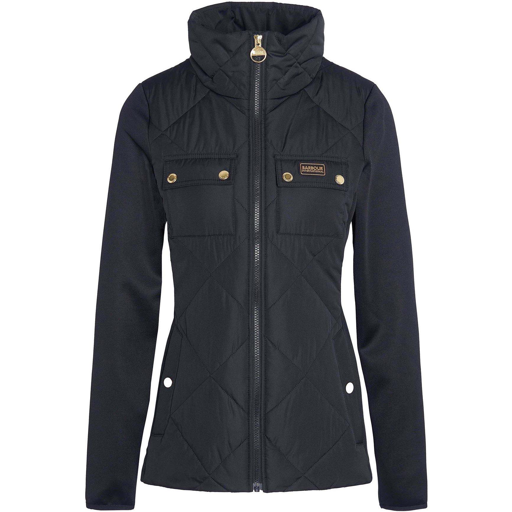 Black - Barbour International - Women's Rubins Quilted Hybrid Jacket - 7