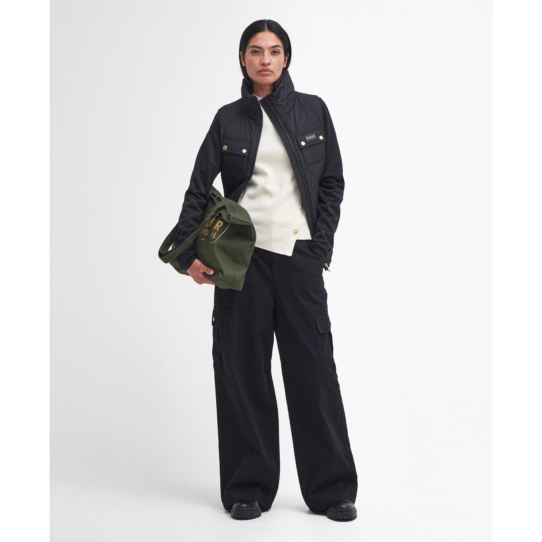 Black - Barbour International - Women's Rubins Quilted Hybrid Jacket - 3