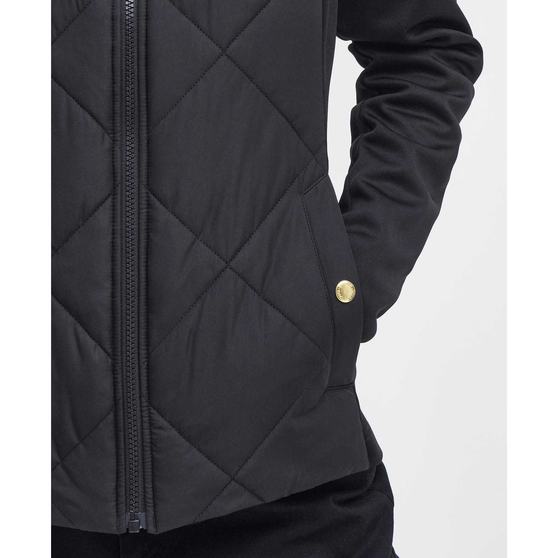 Black - Barbour International - Women's Rubins Quilted Hybrid Jacket - 5