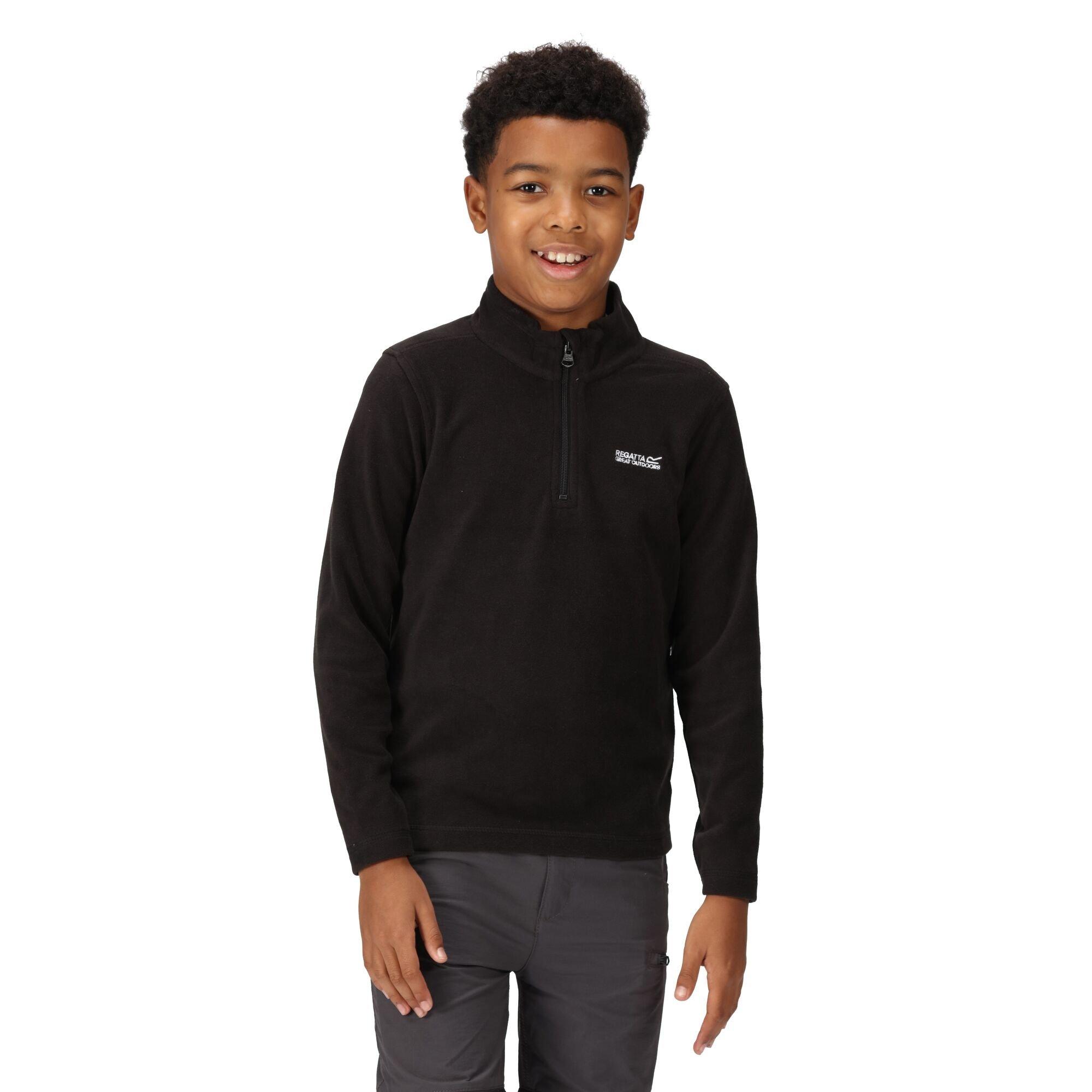 Black/Black - Regatta - Hot Shot II Half Zip fleece - 10