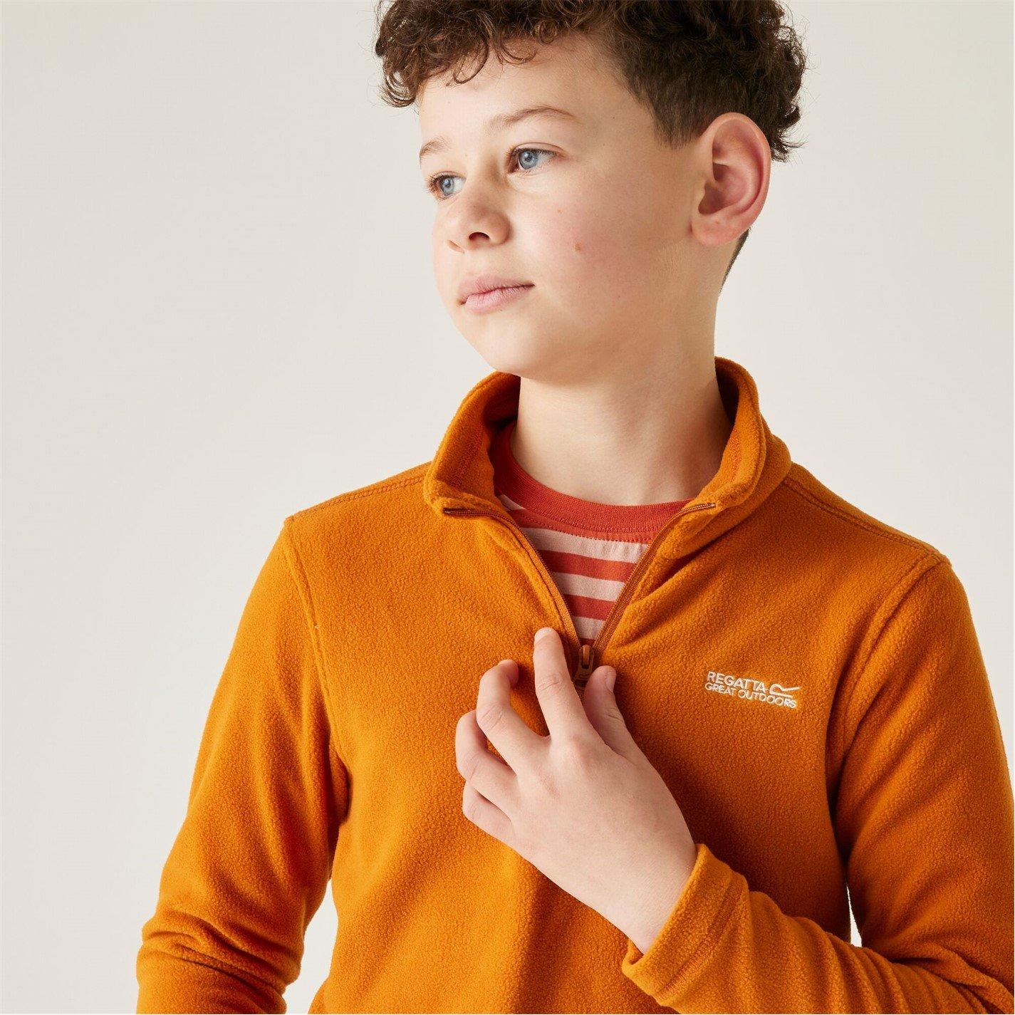 Regatta  Kids Hot Shot Ii Half Zip Fleece - Orange - 13yrs