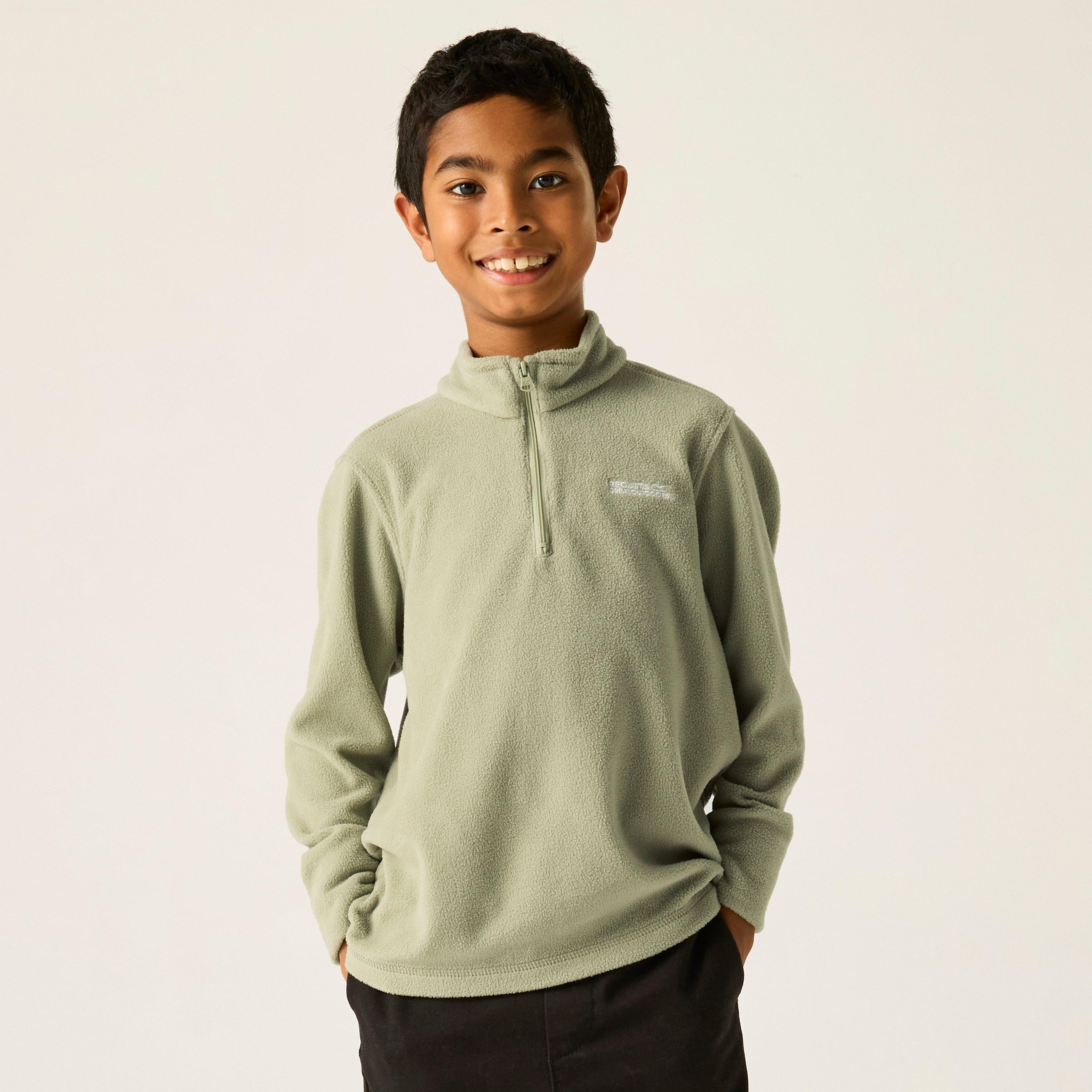 Regatta  Kids Hot Shot Ii Half Zip Fleece - Light Sage - 3-4 Years