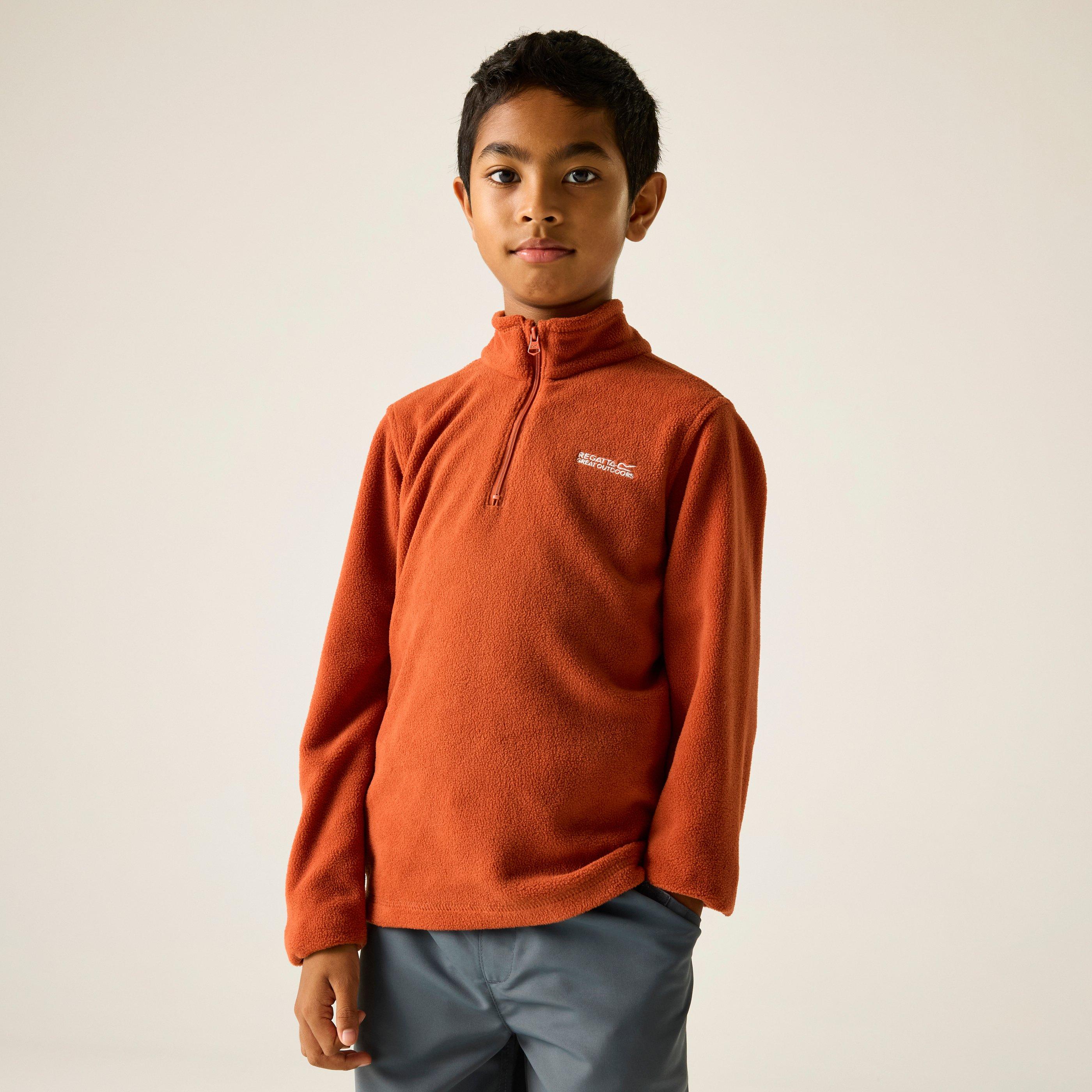 Regatta  Kids Hot Shot Ii Half Zip Fleece - Brick - 13 Years