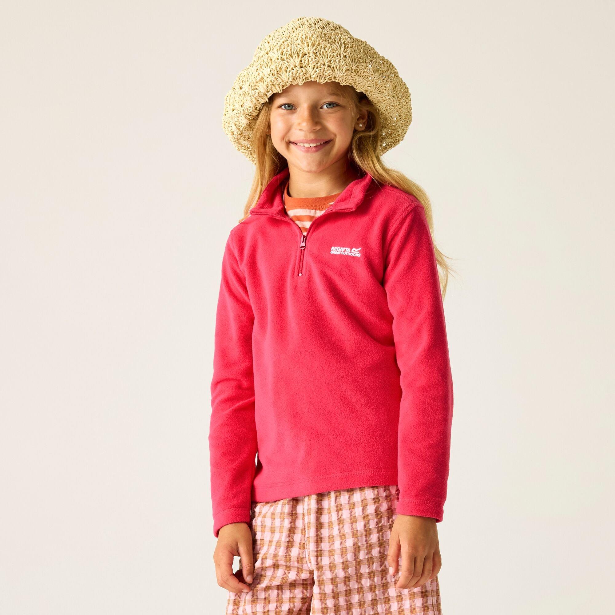 Regatta  Kids Hot Shot Ii Half Zip Fleece - Pink - 13yrs