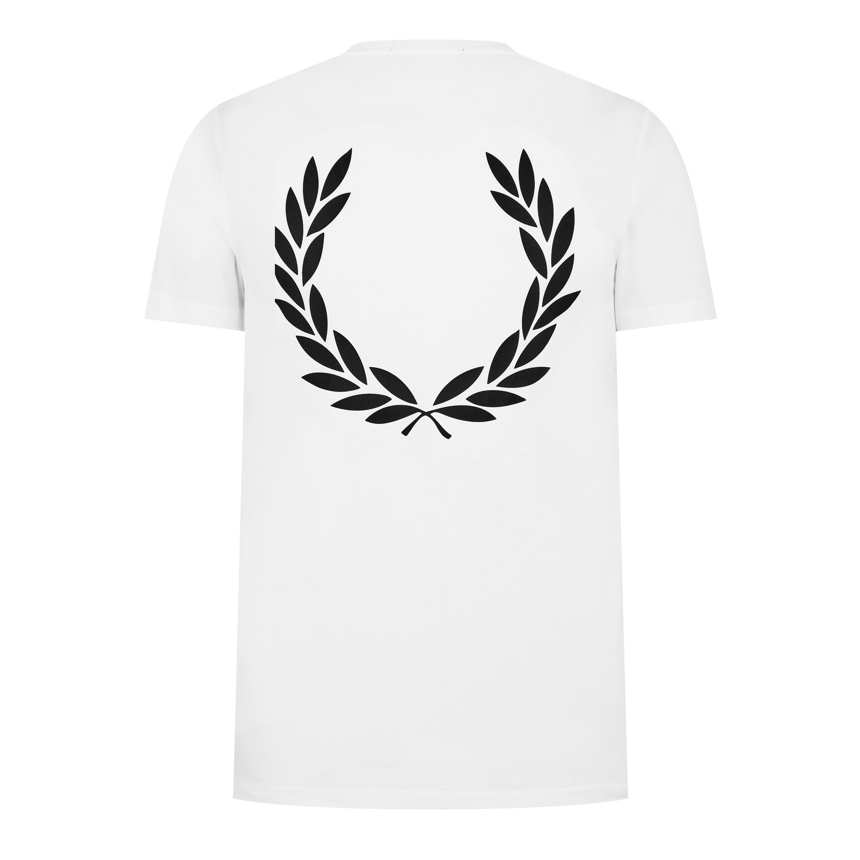 White 100 - Fred Perry - Men's Regular Fit Back Graphic T-Shirt - 6