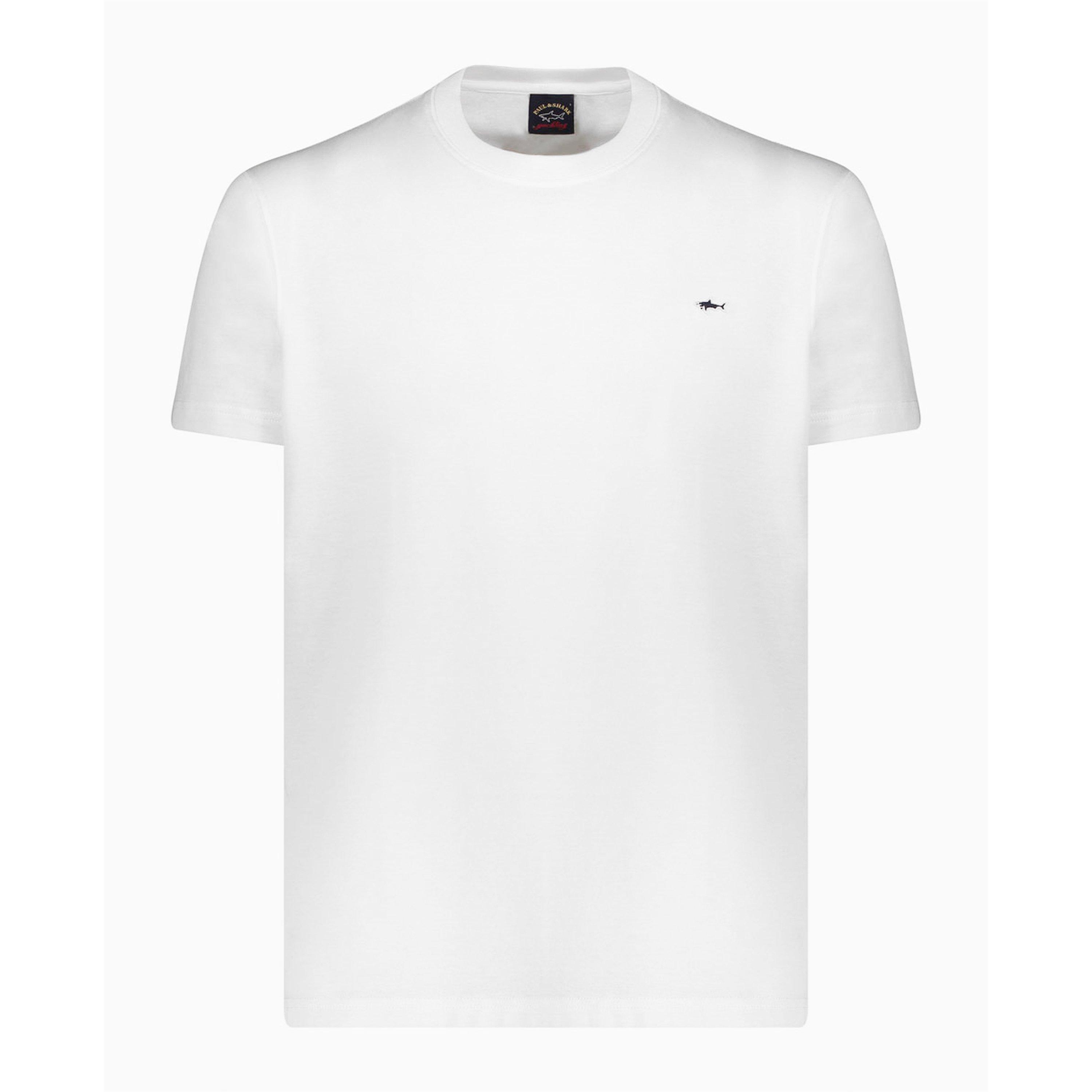 Weiß - Paul And Shark - Men's Regular Fit Badge T-Shirt - 7