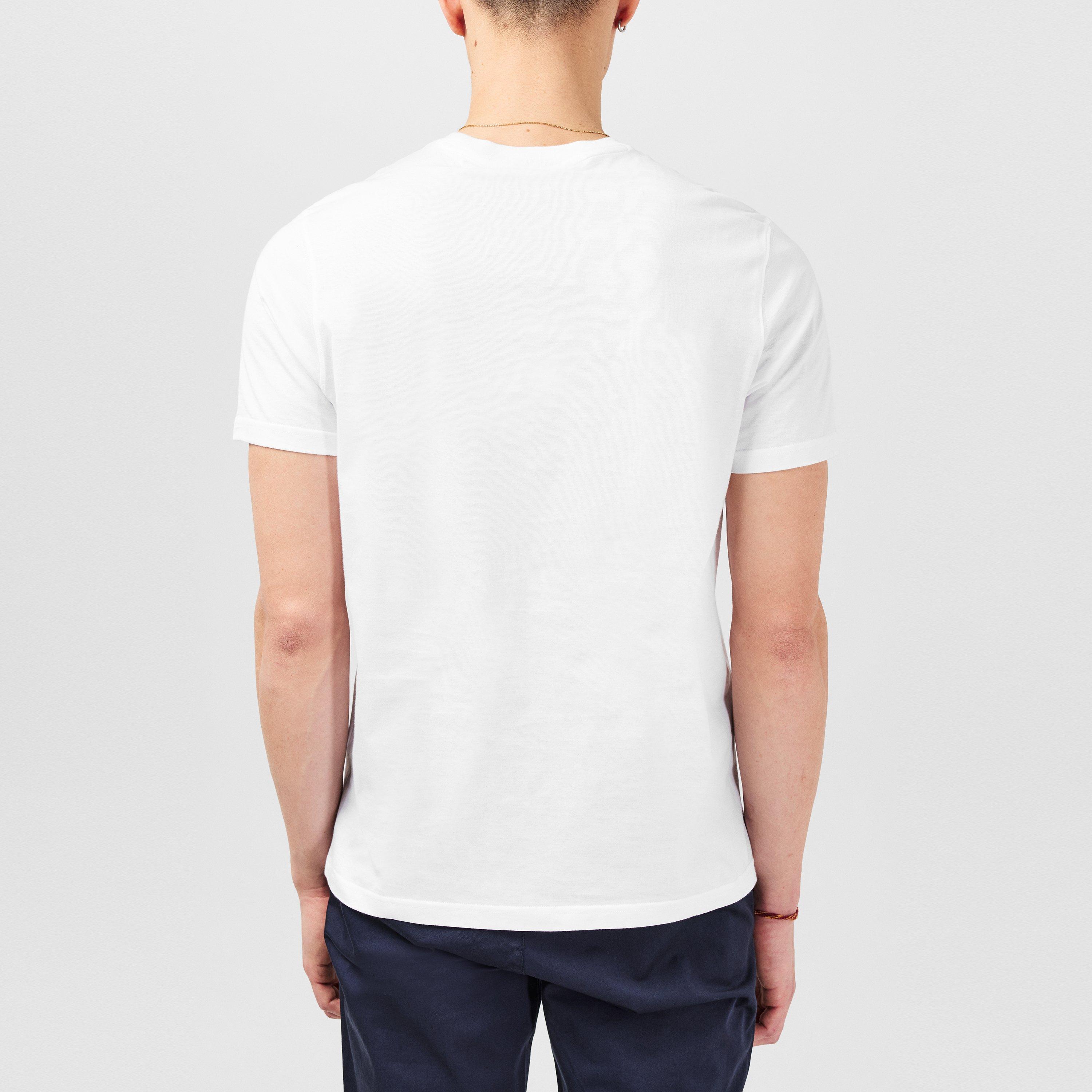 Weiß - Paul And Shark - Men's Regular Fit Badge T-Shirt - 4