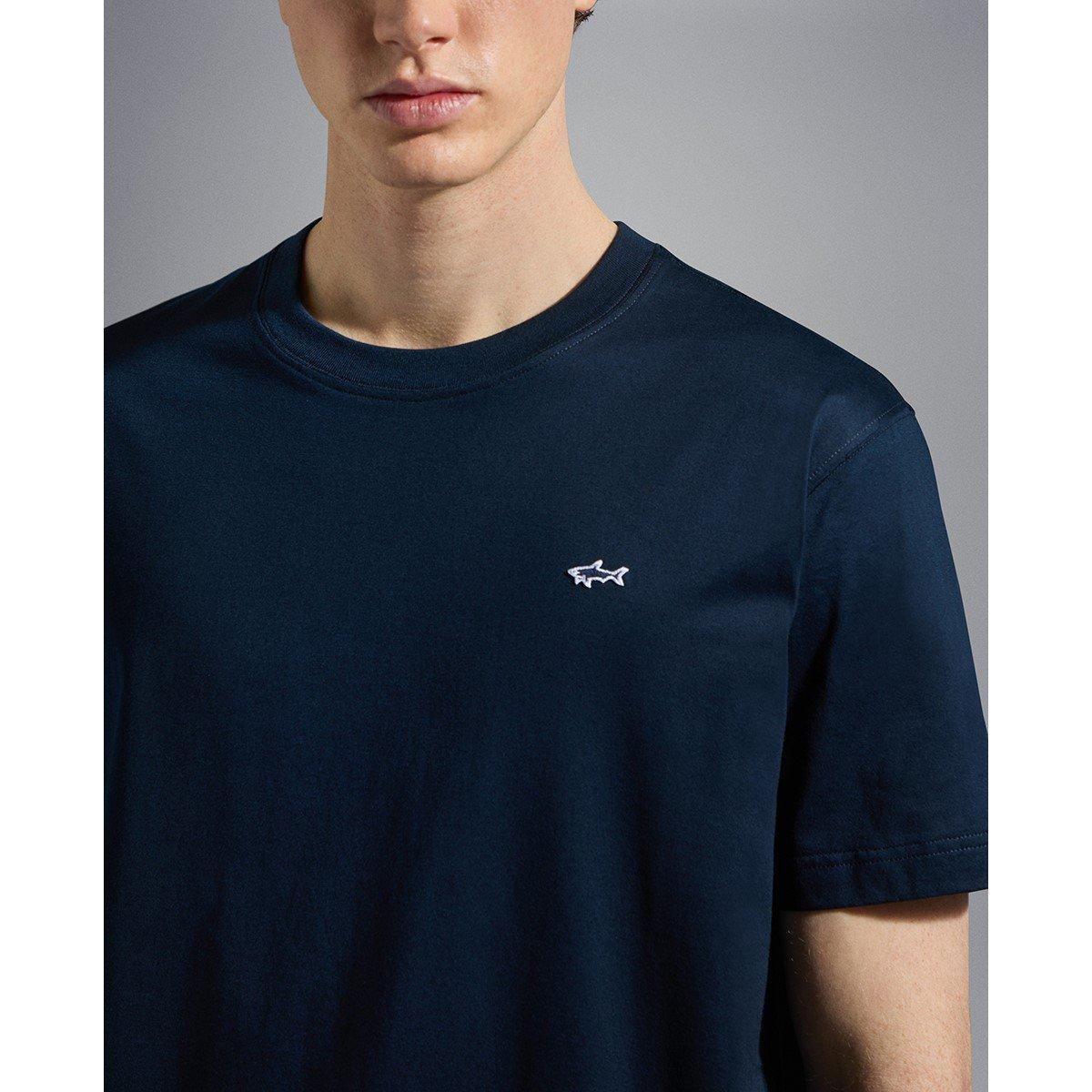 Navy - Paul And Shark - Men's Regular Fit Badge T-Shirt - 5