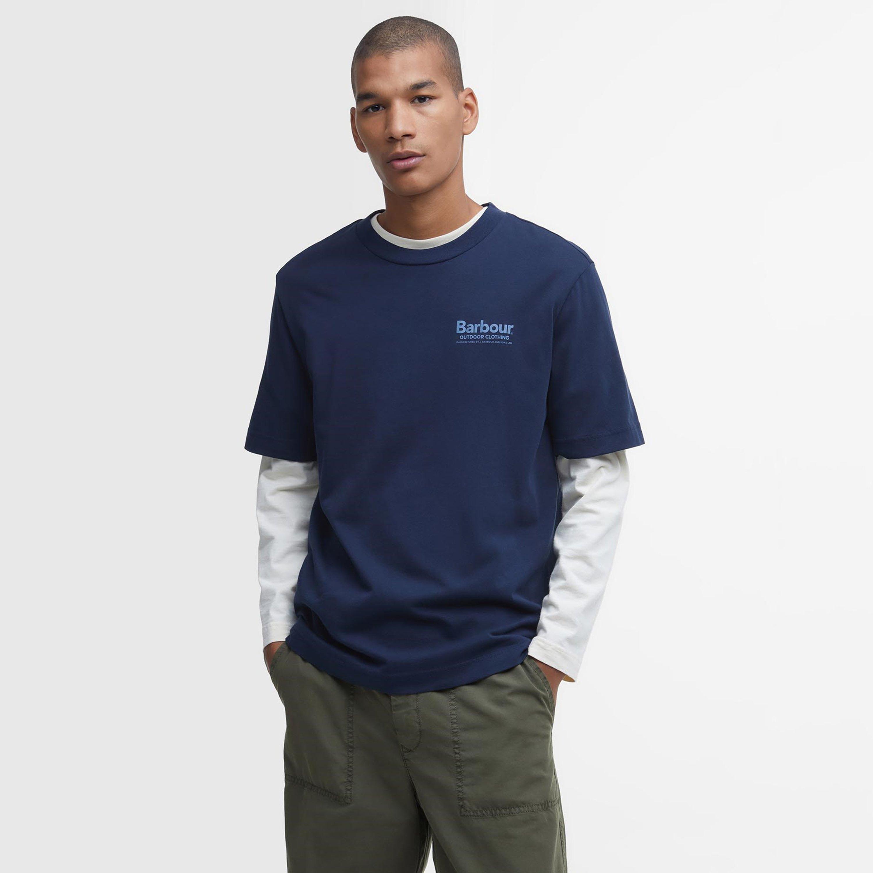 Navy NY91 - Barbour - Thornley Relaxed Graphic T-Shirt - 2