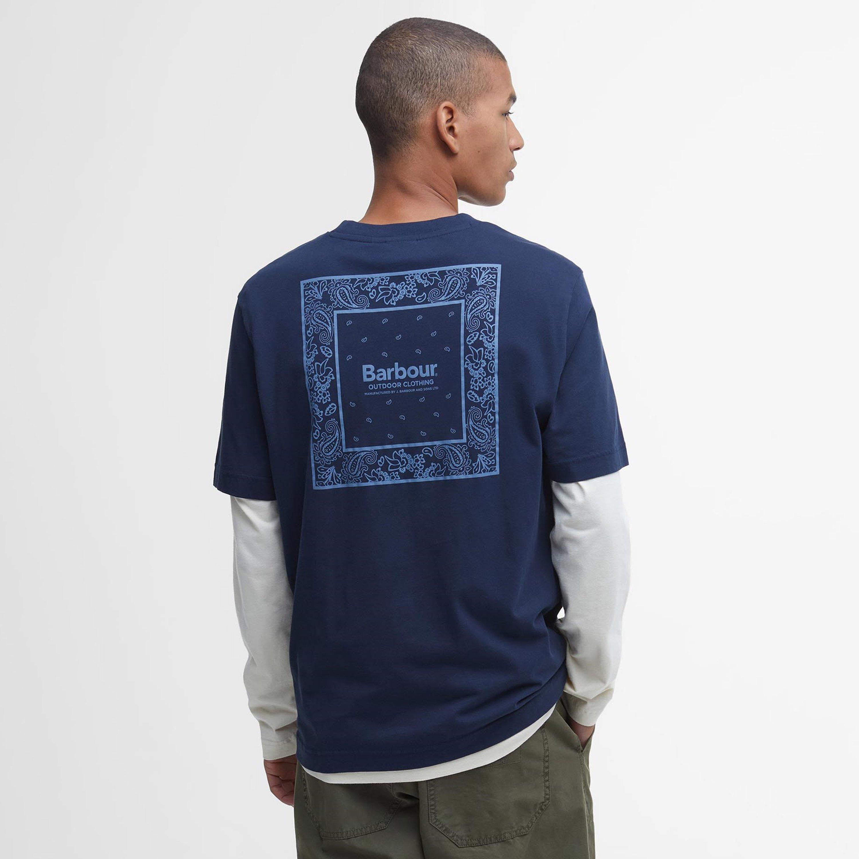 Navy NY91 - Barbour - Thornley Relaxed Graphic T-Shirt - 3