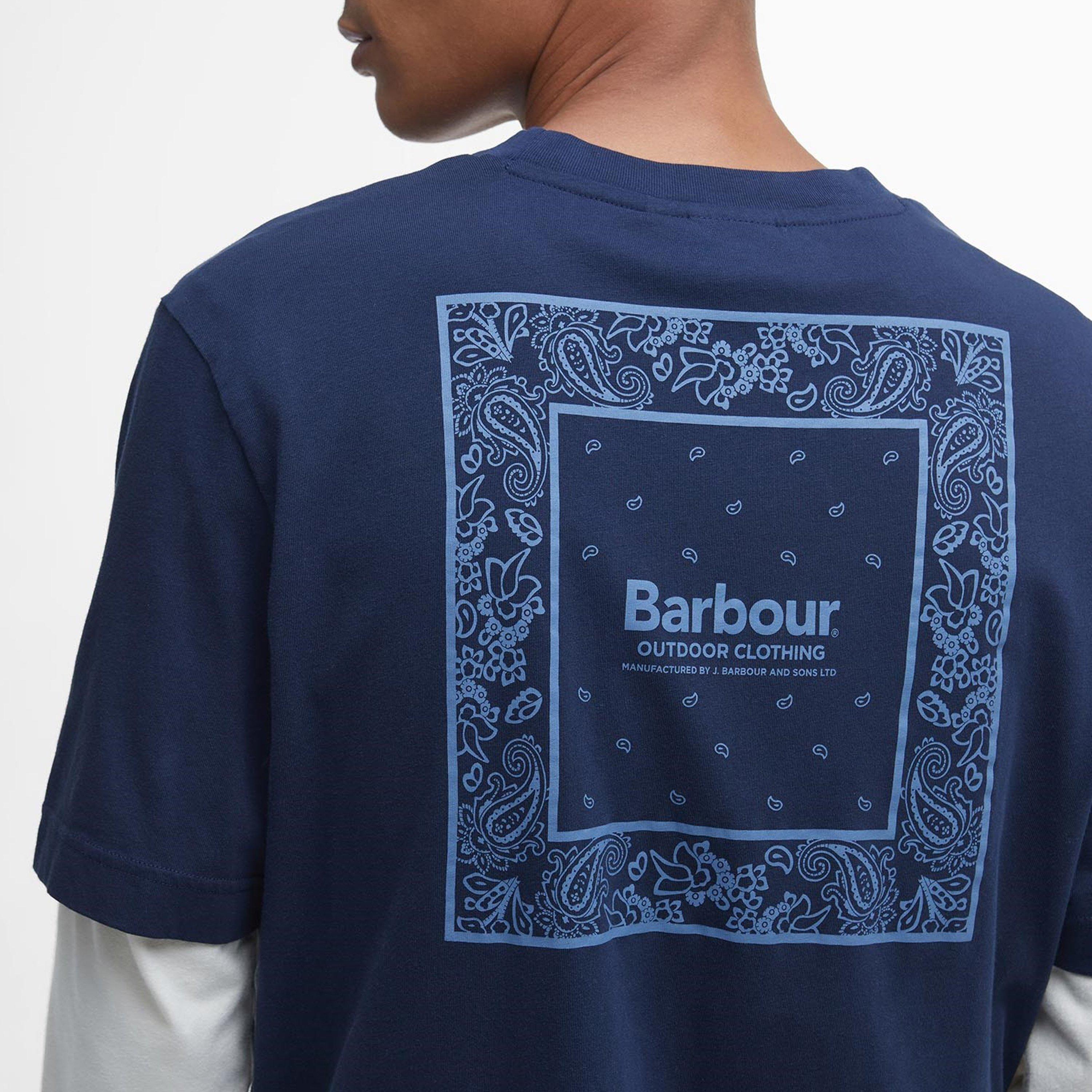 Navy NY91 - Barbour - Thornley Relaxed Graphic T-Shirt - 4