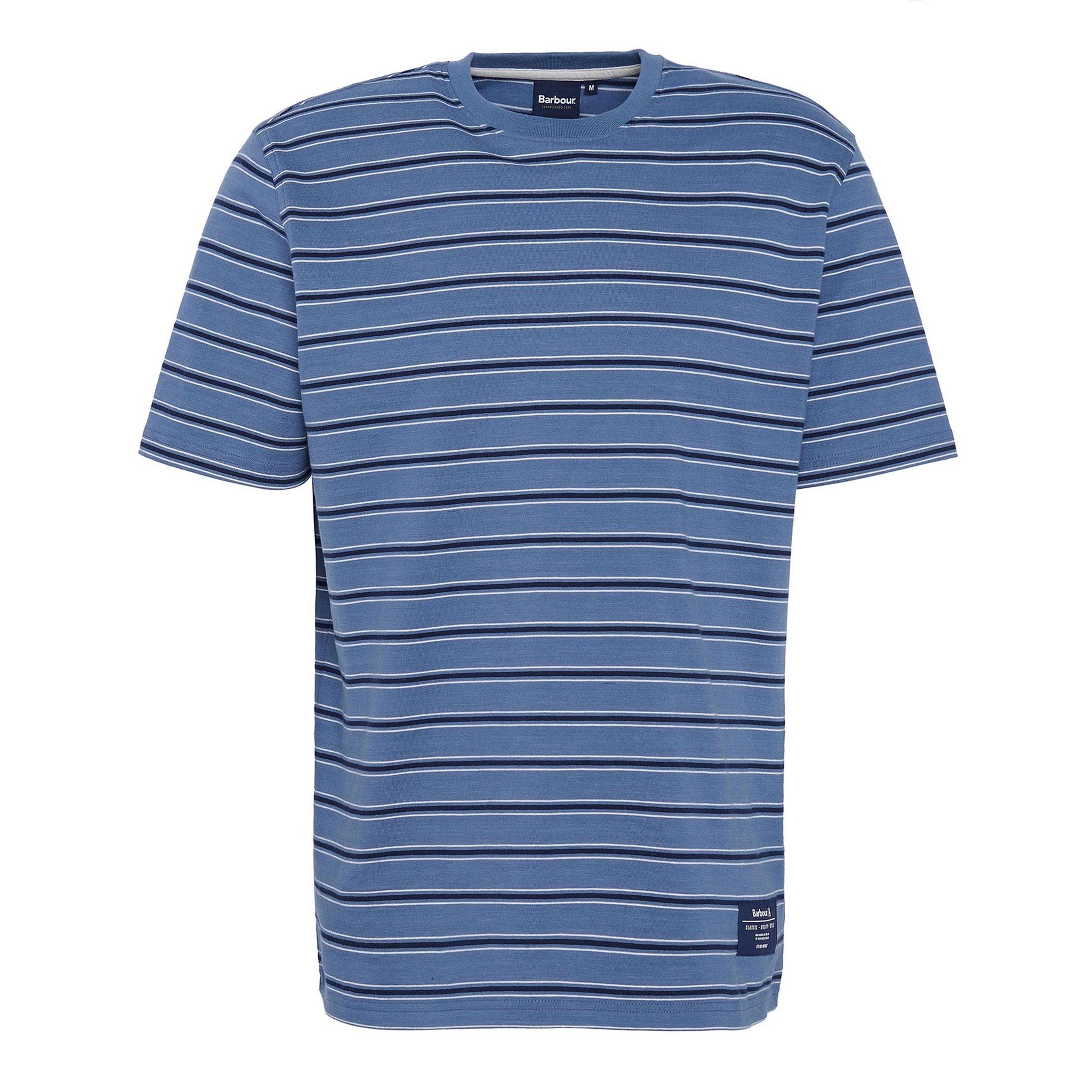 Navy NY91 - Barbour - Elderslie Relaxed Striped T-Shirt - 1