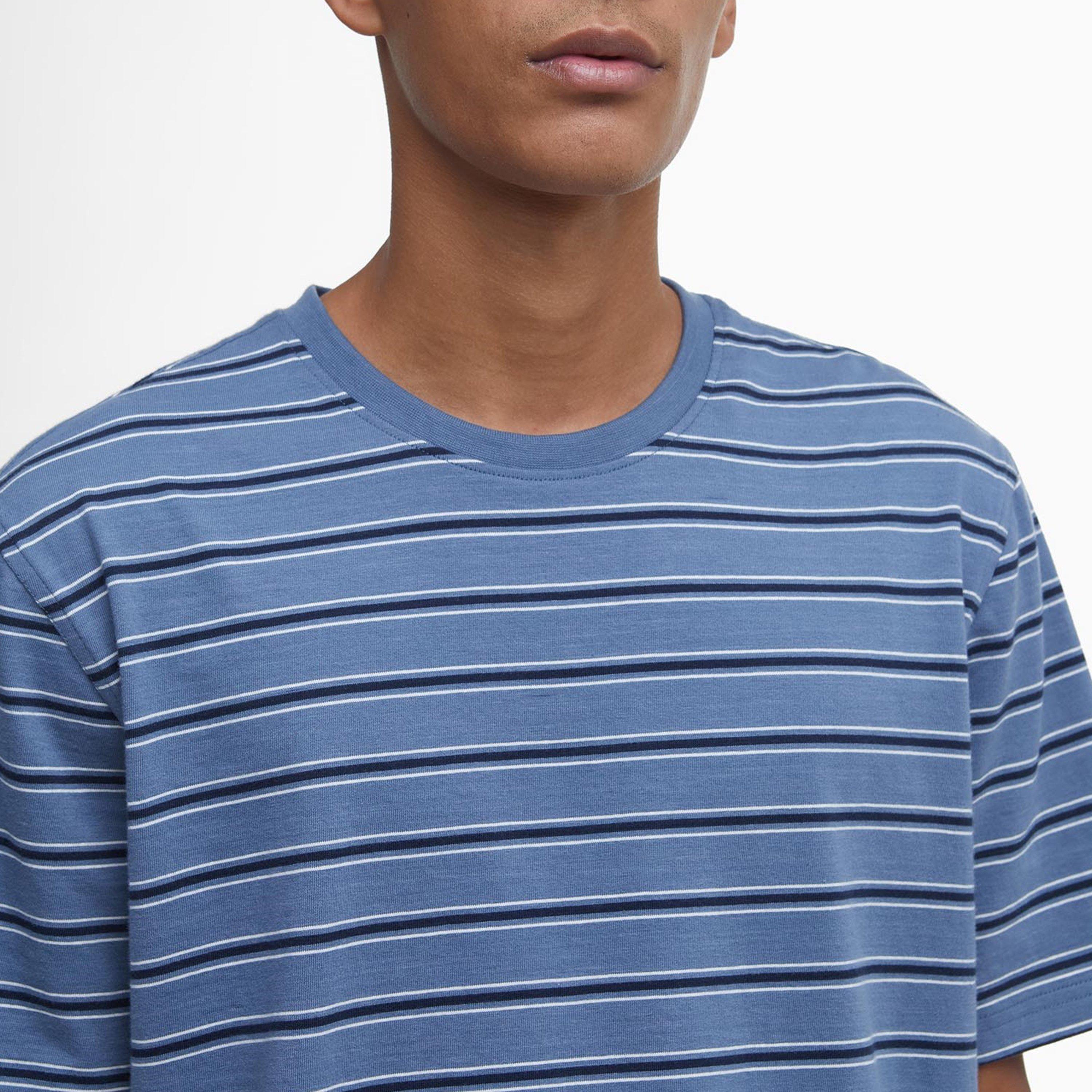 Navy NY91 - Barbour - Elderslie Relaxed Striped T-Shirt - 4