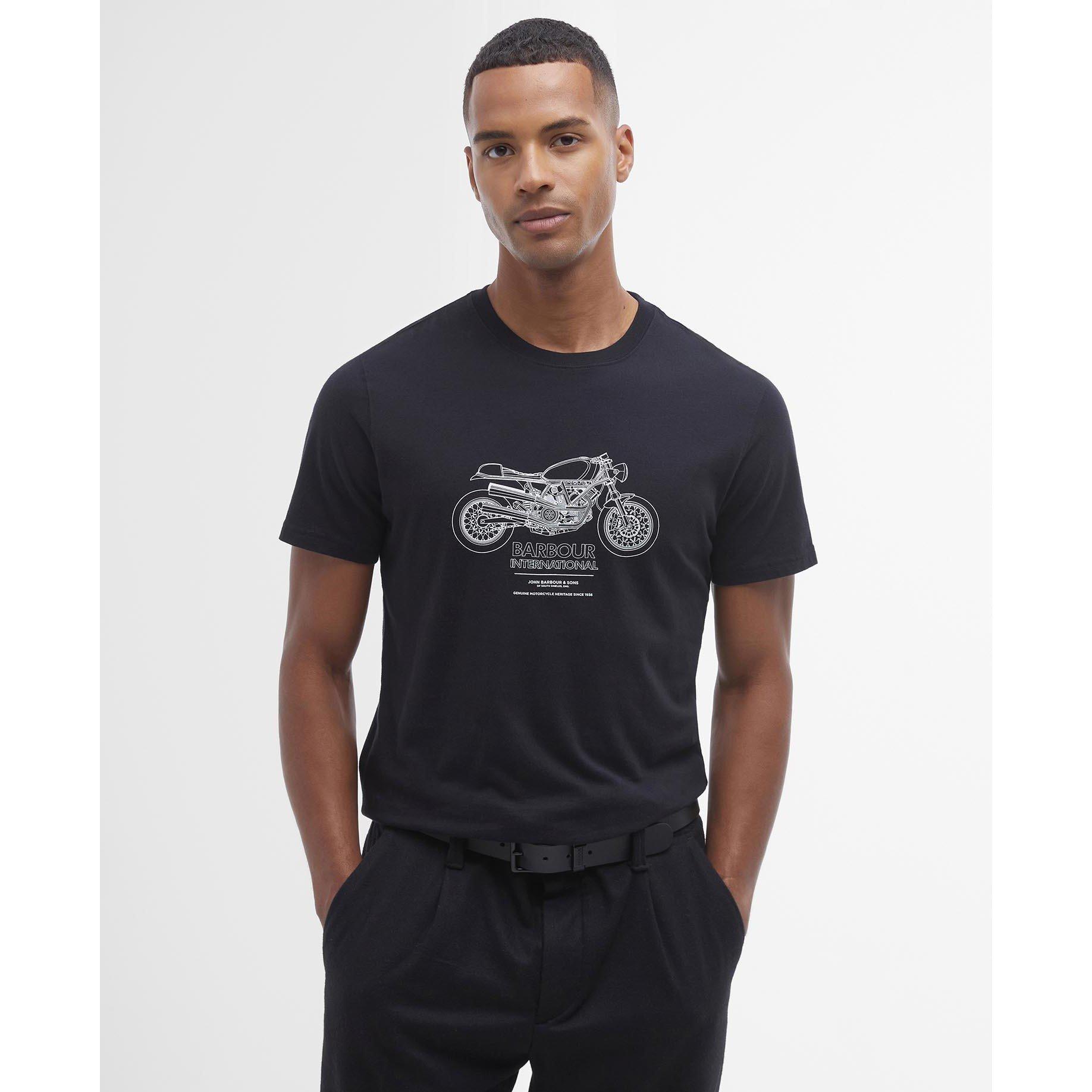 Black BK11 - Barbour International - Morley Graphic T- Shirt - 3