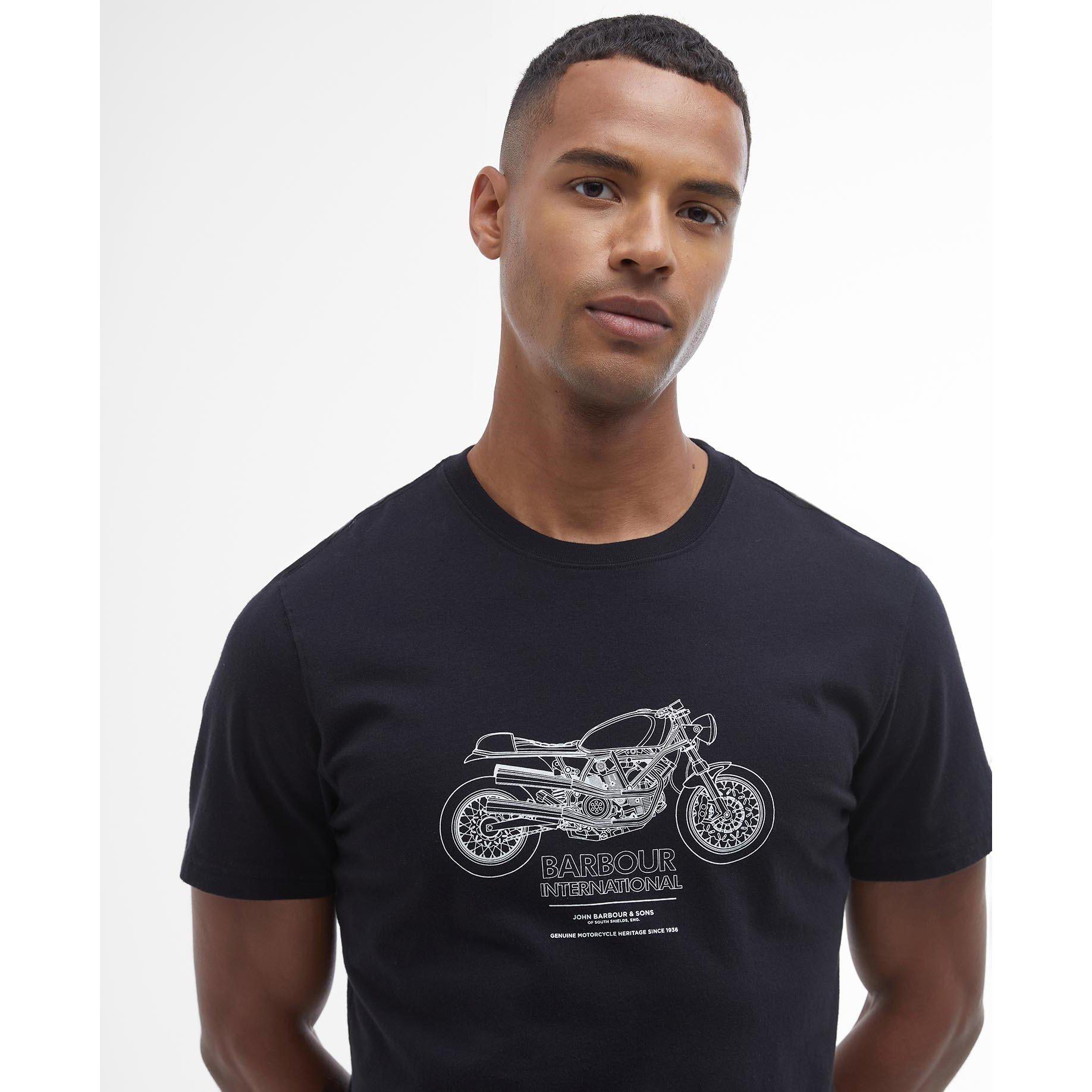 Black BK11 - Barbour International - Morley Graphic T- Shirt - 5