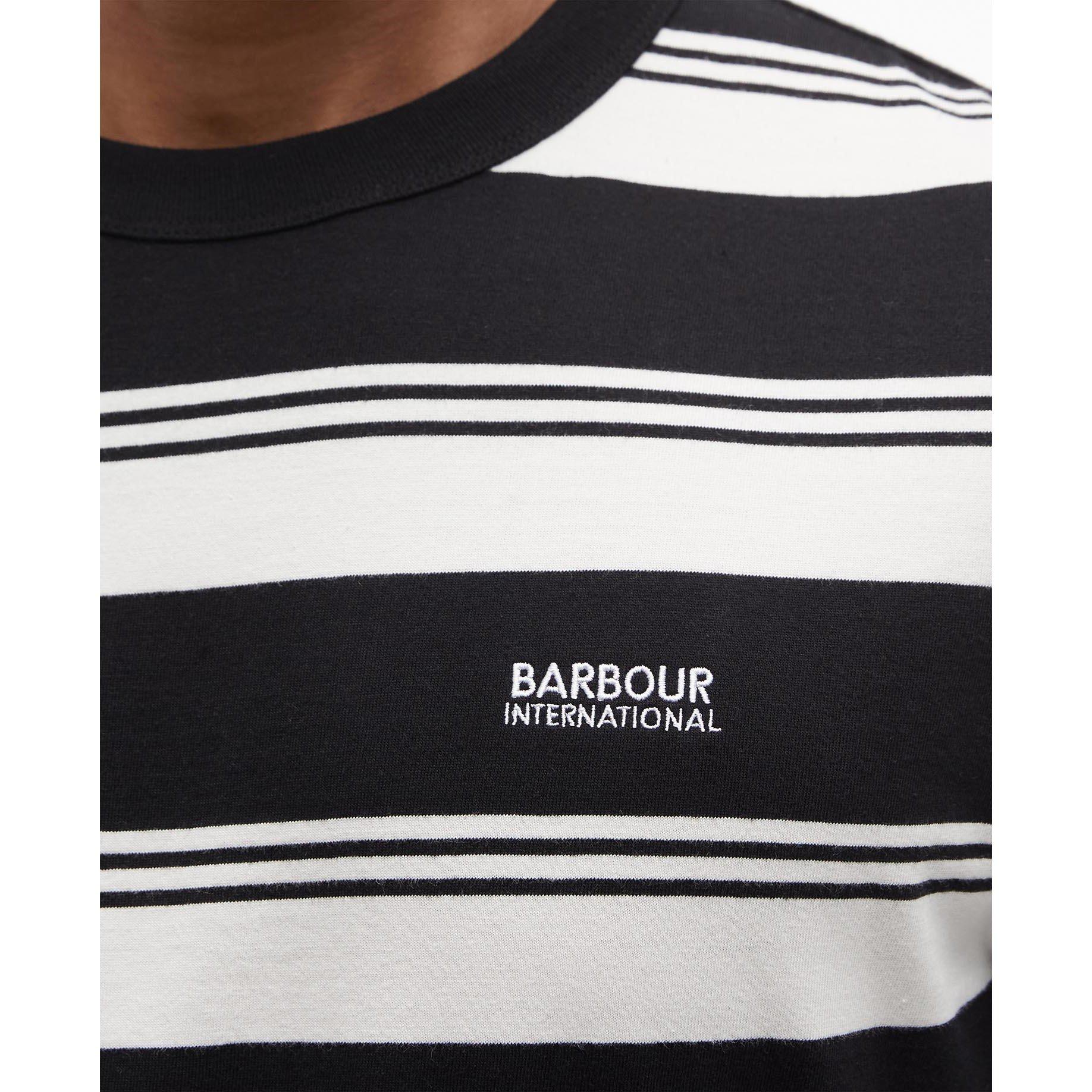 Black BK11 - Barbour International - Nelson Striped T-Shirt - 4