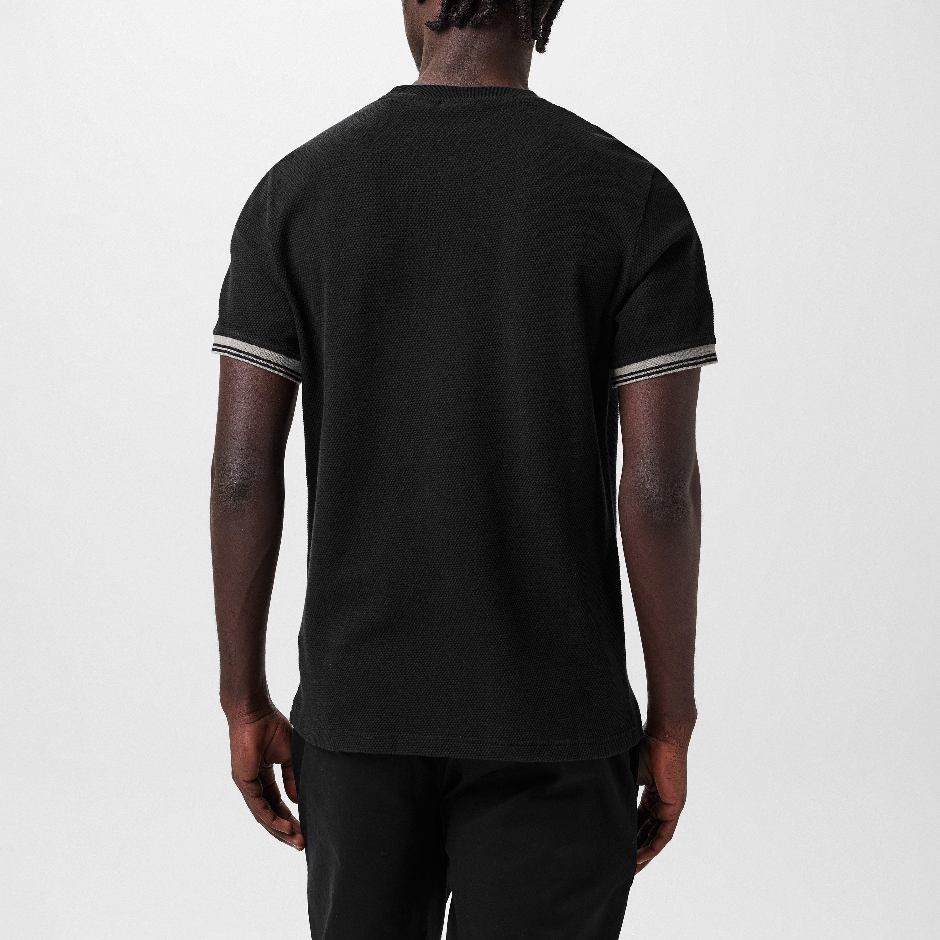 Black BK31 - Barbour International - Spencer Textured T-Shirt - 3