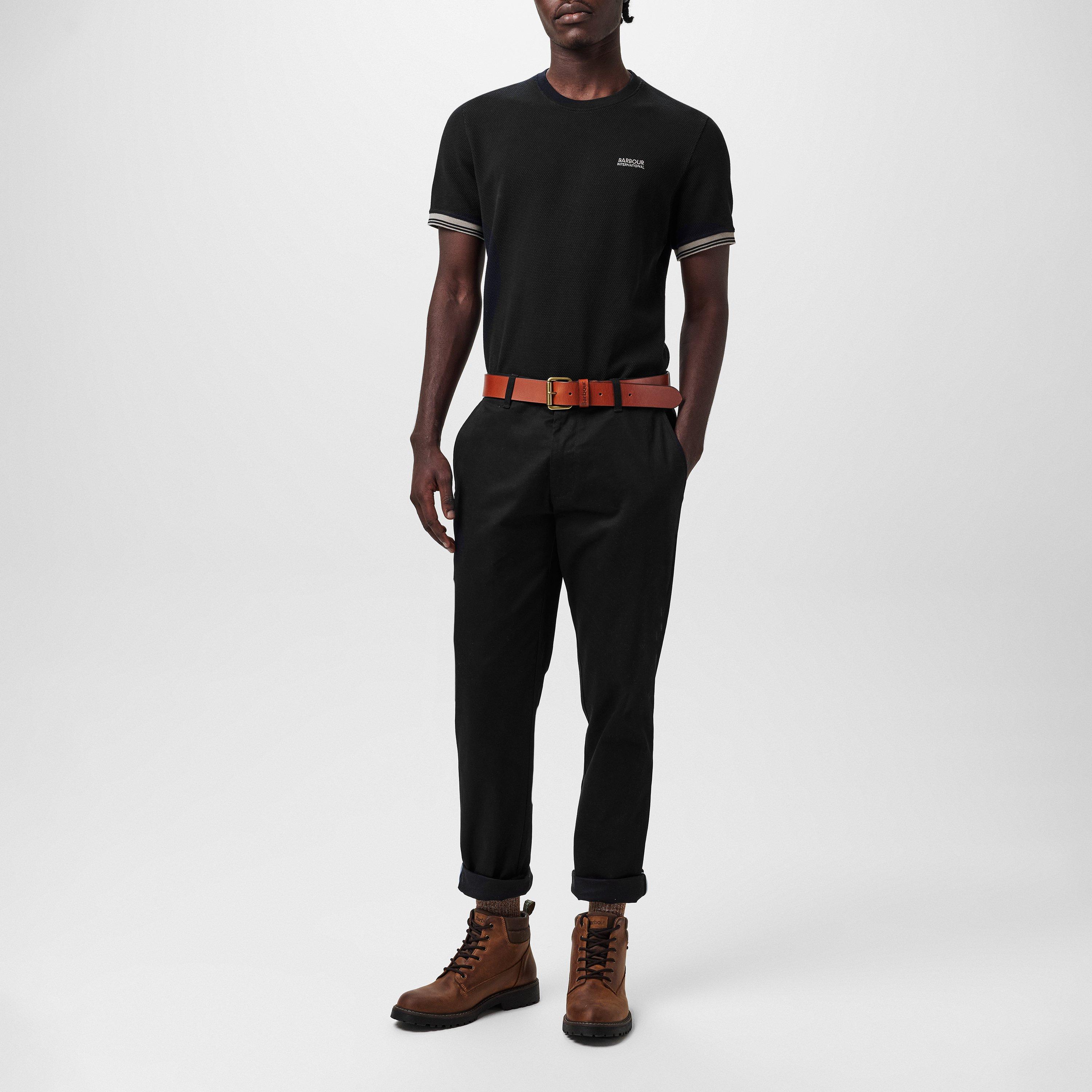 Black BK31 - Barbour International - Spencer Textured T-Shirt - 4