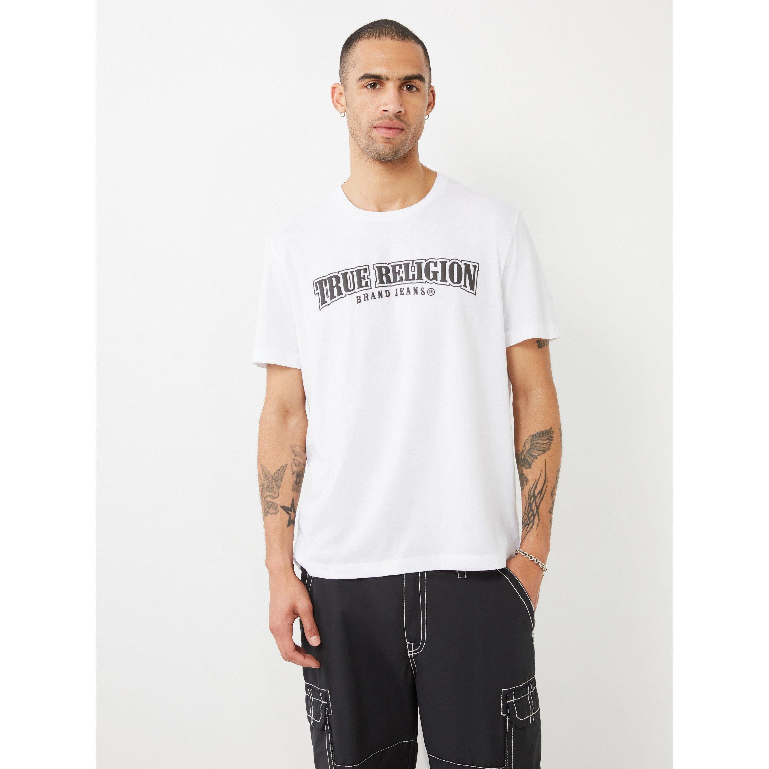 True Religion Painted Horseshoe Relaxed Tee - White - XL