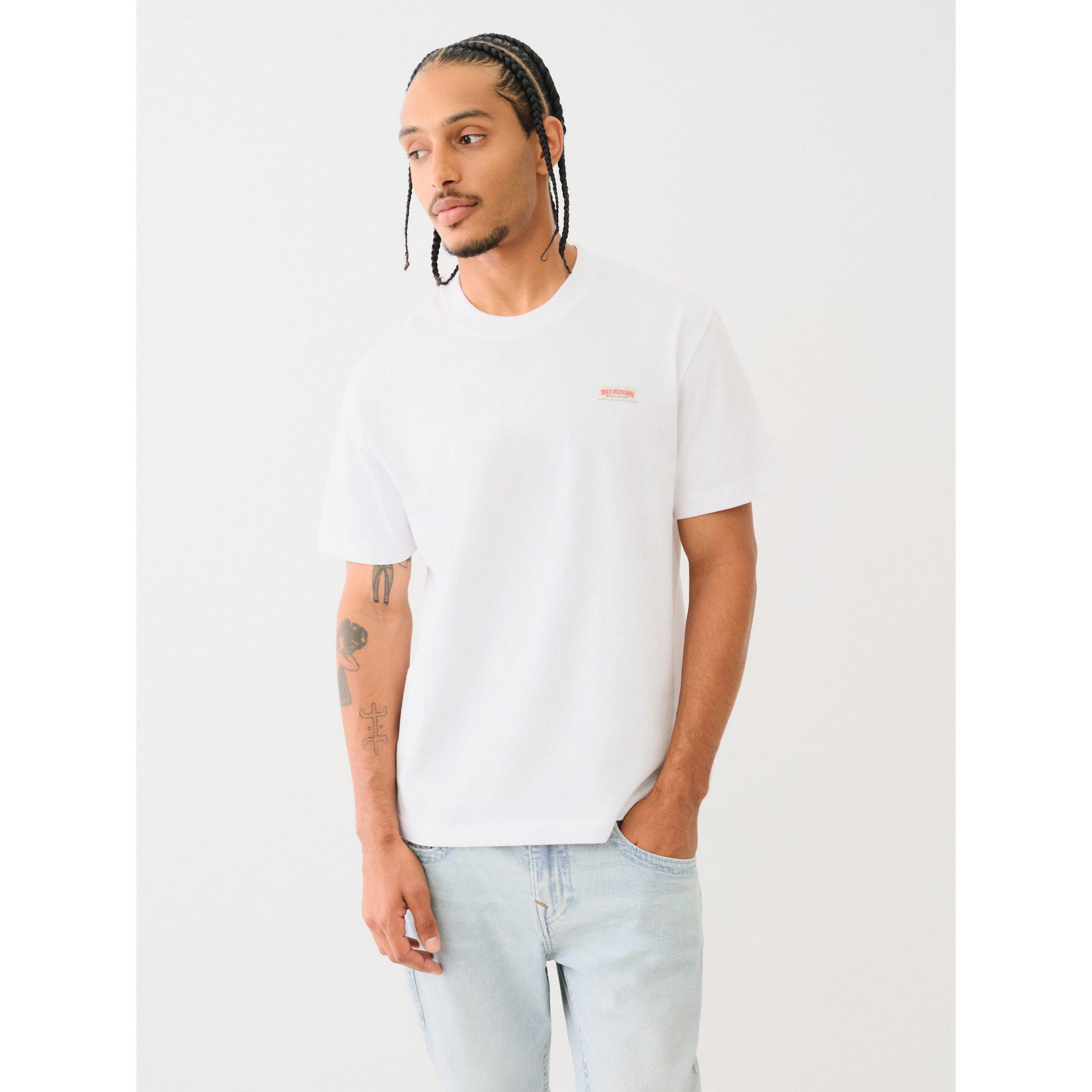 White - True Religion - Men's Regular Fit Logo T-Shirt - 1