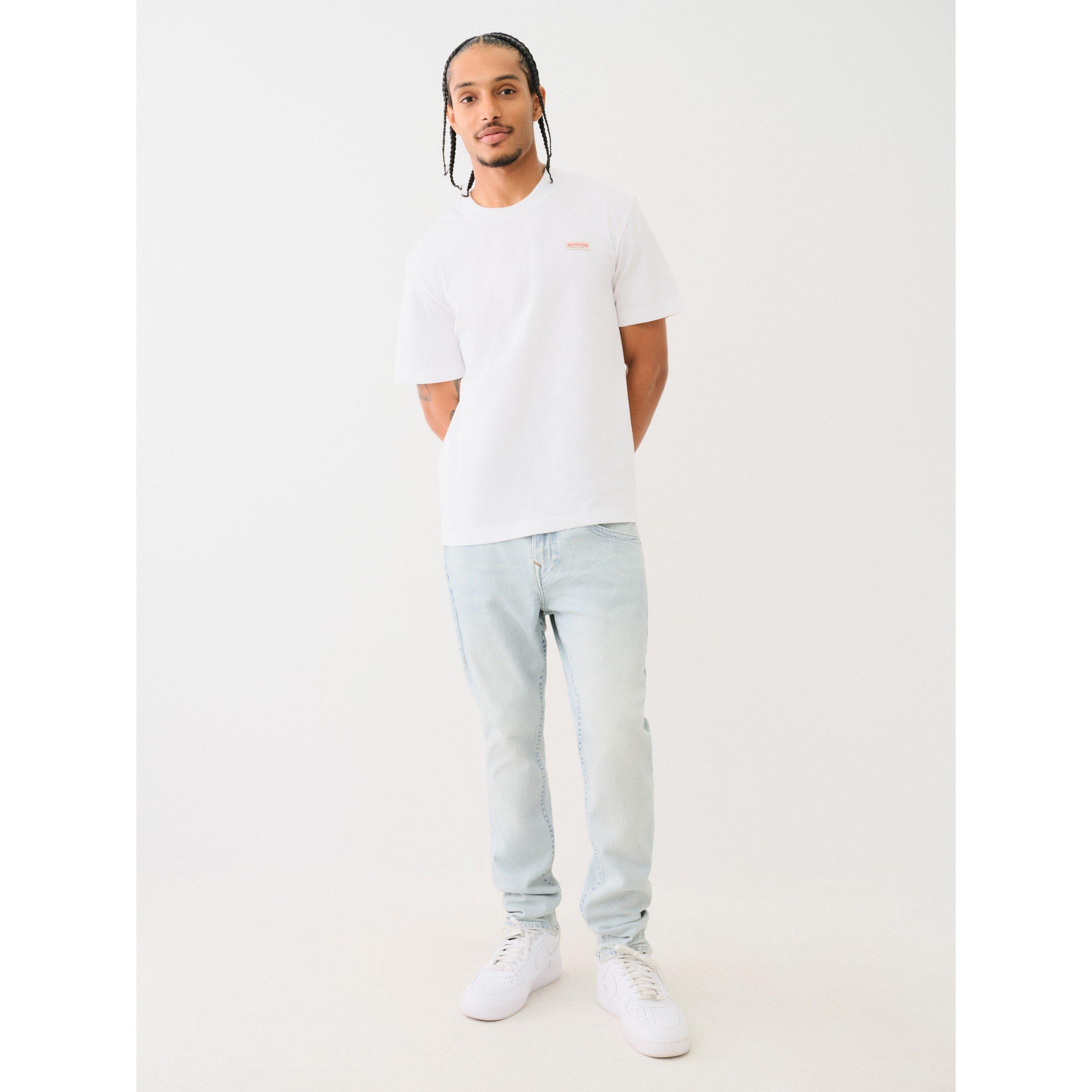 White - True Religion - Men's Regular Fit Logo T-Shirt - 3