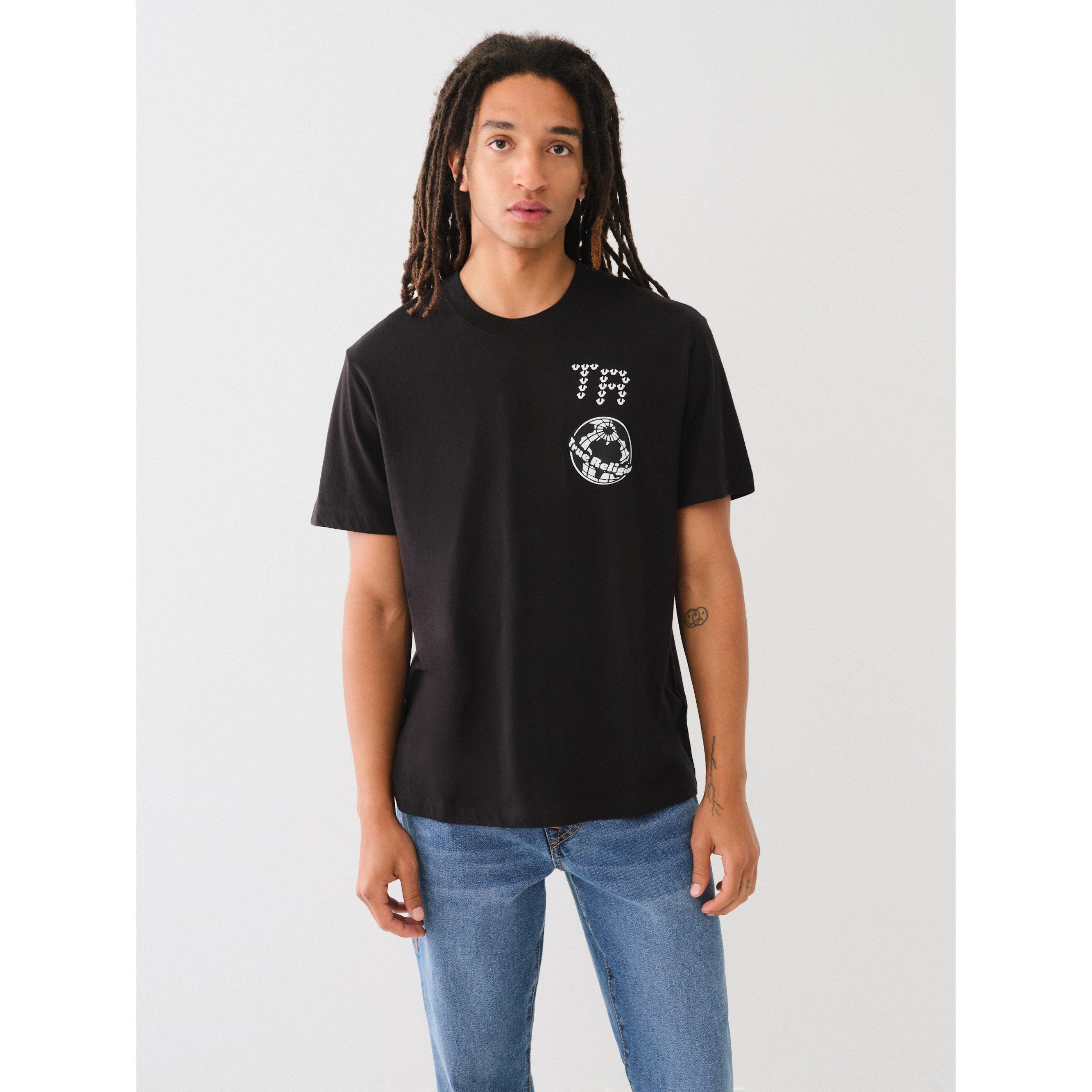 Black - True Religion - Multi Graphic Crew Tee - 1