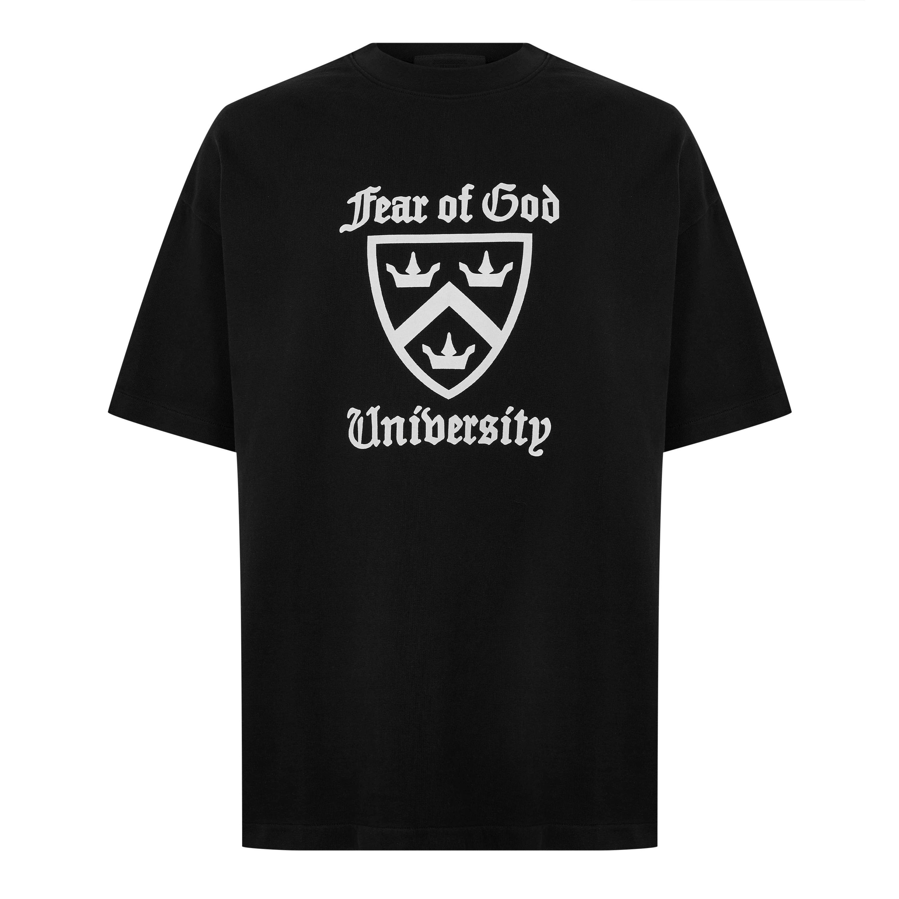 Black - Fear Of God Essentials - Men's University Oversized T-Shirt - 7