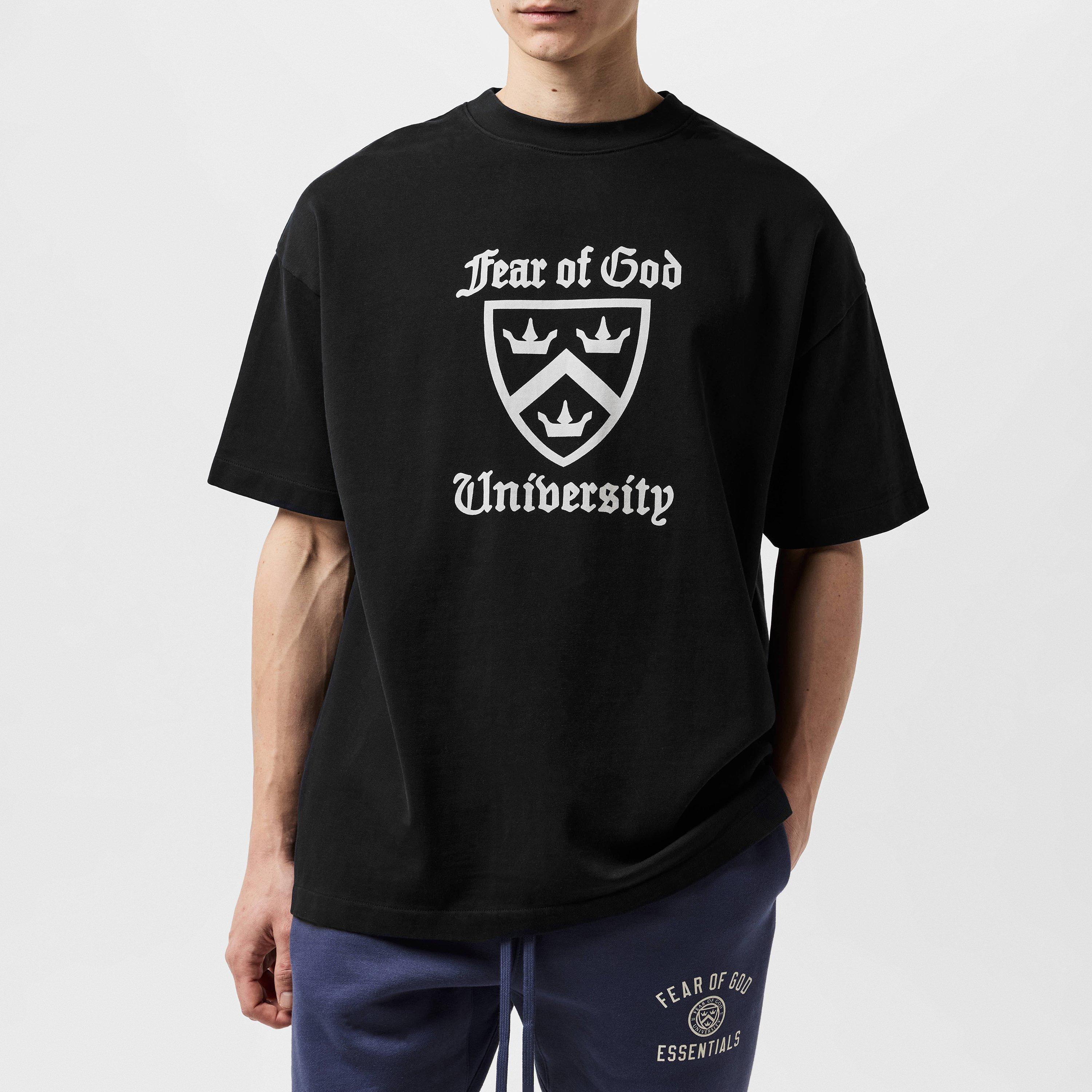 Black - Fear Of God Essentials - Men's University Oversized T-Shirt - 3