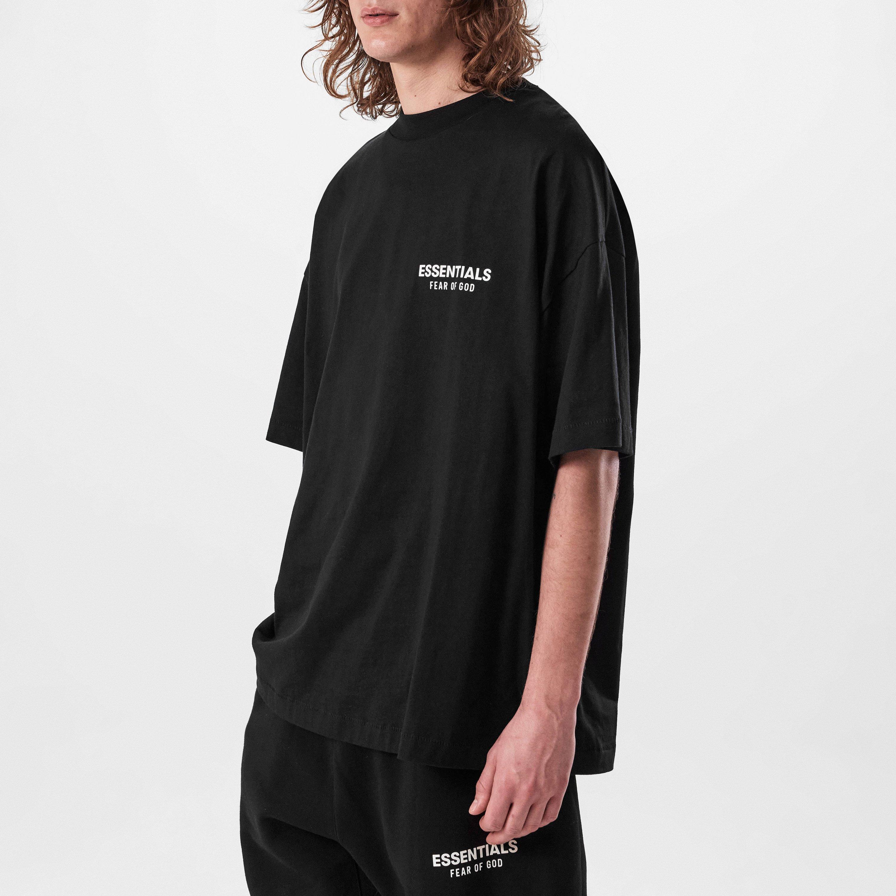 Black - Fear Of God Essentials - Back Logo T-Shirt - 5