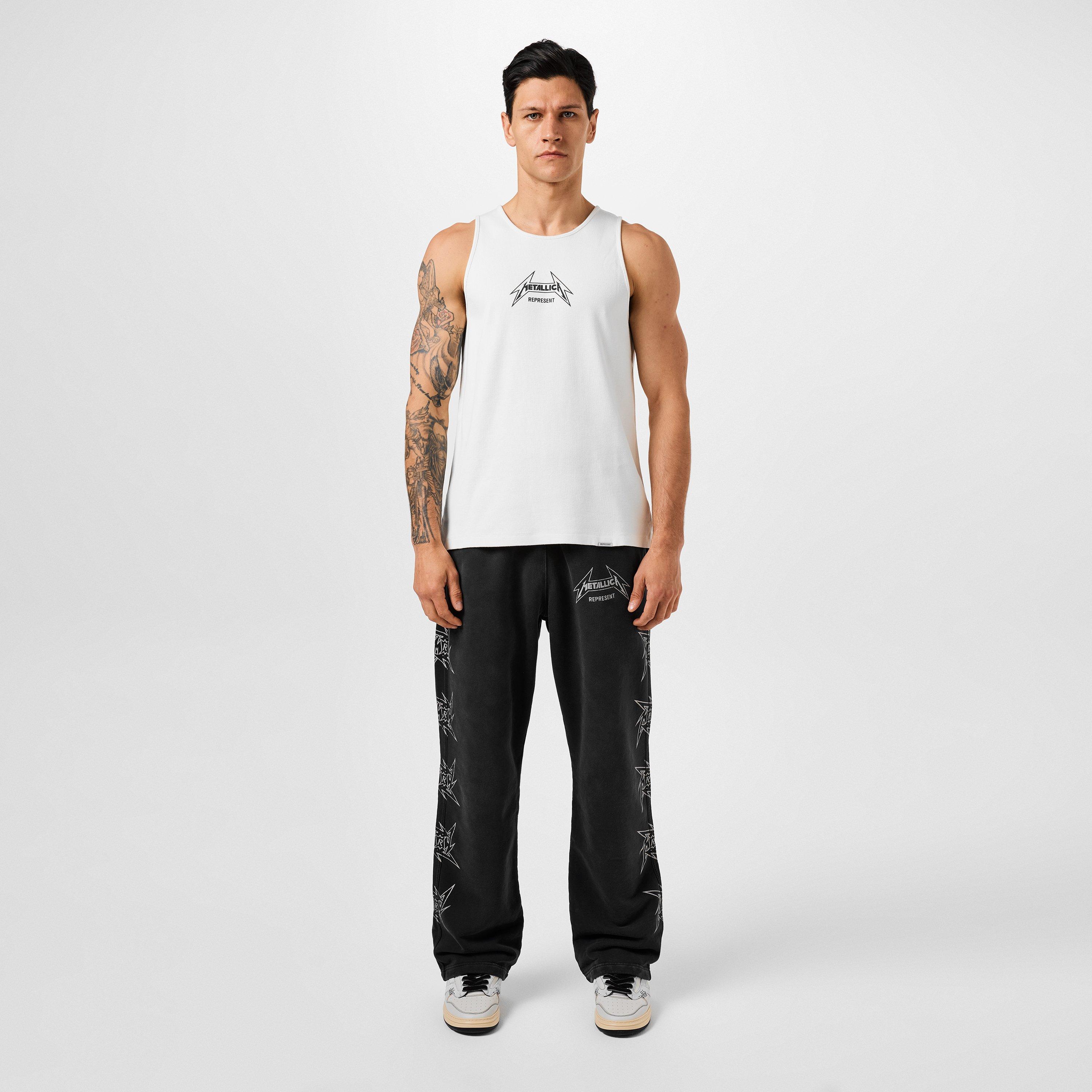 Flat White - Represent - Men's Rep 40 Year Co-branded Graphics Tank Top - 4