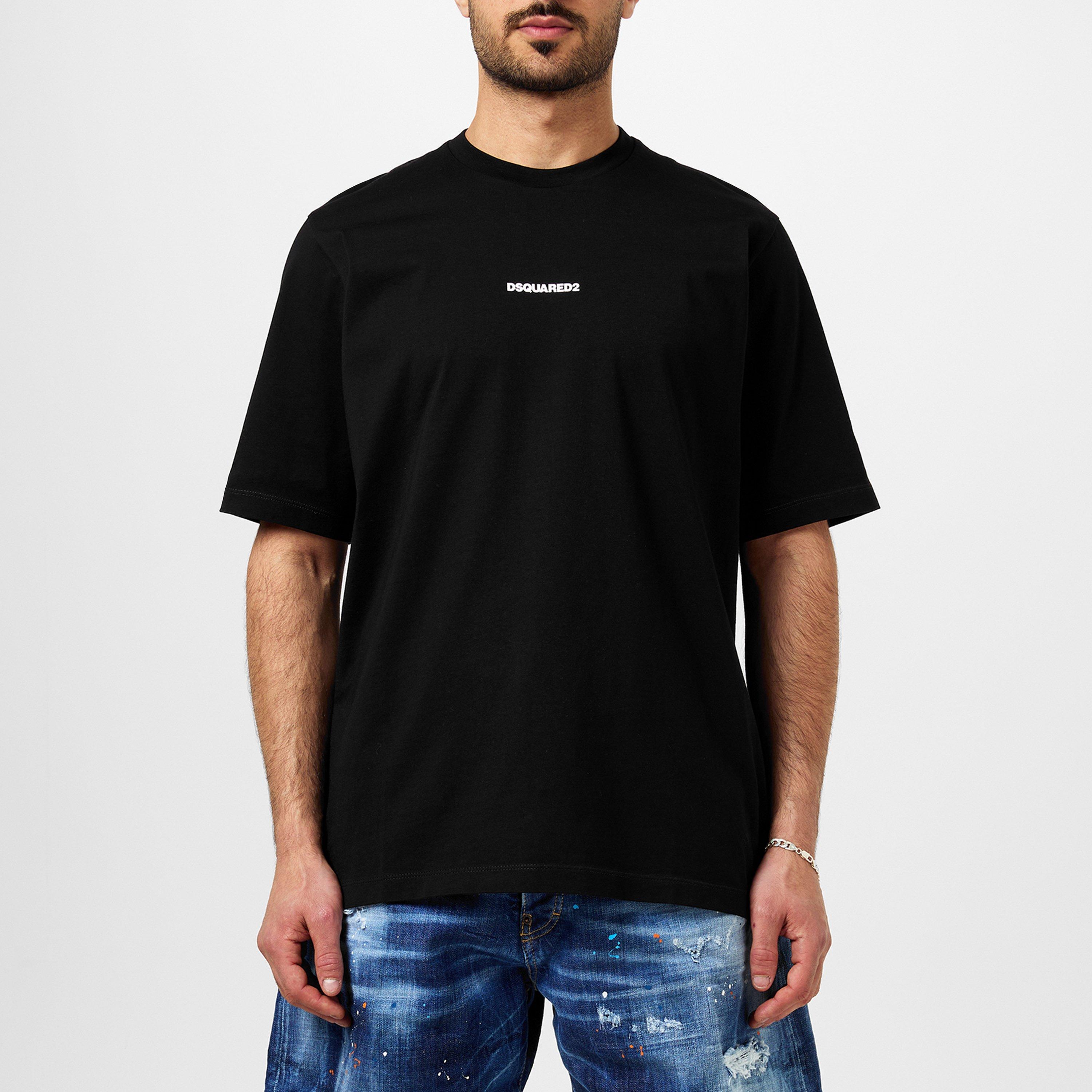 Black - DSquared2 - Men's Logo Regular Fit T-Shirt - 3
