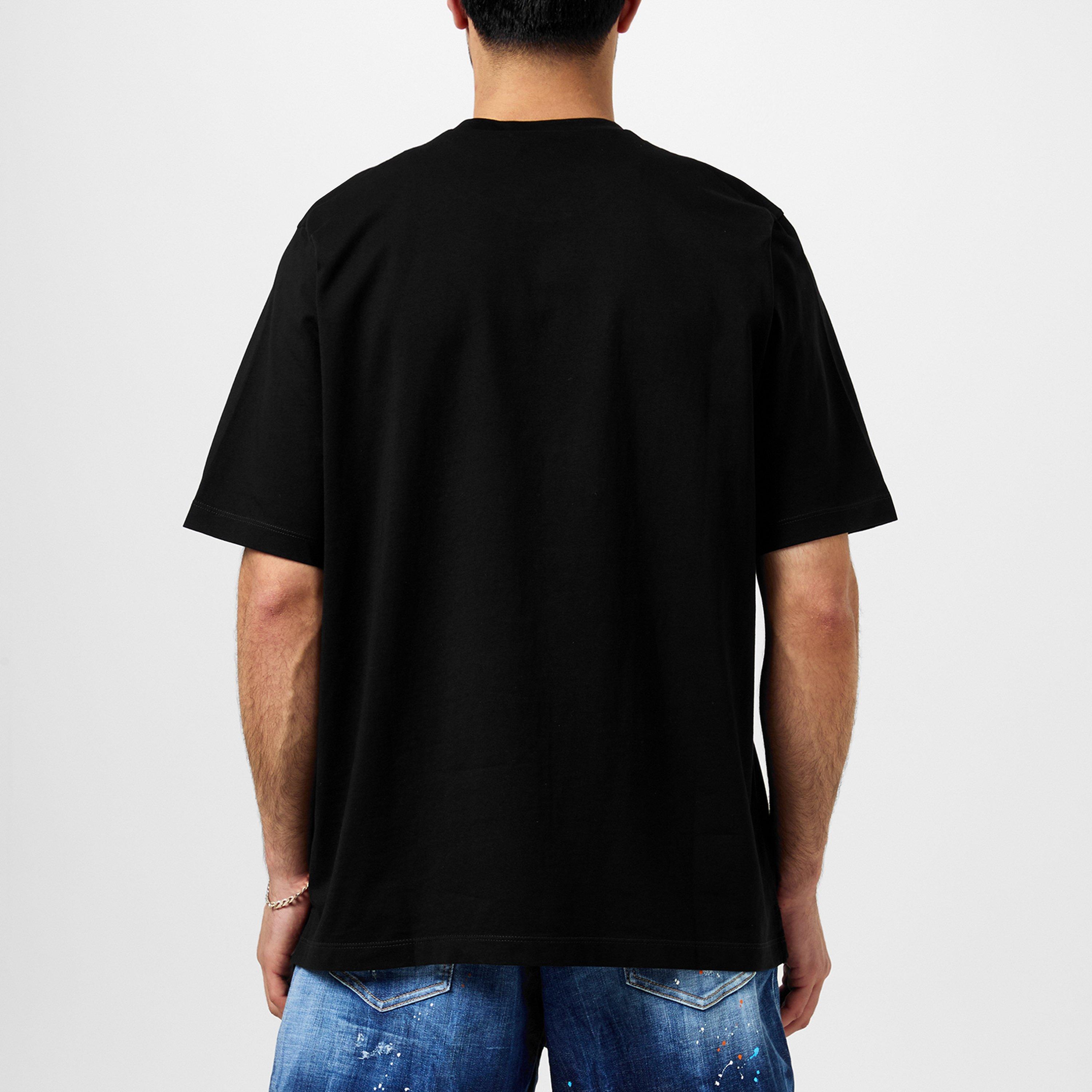 Black - DSquared2 - Men's Logo Regular Fit T-Shirt - 4