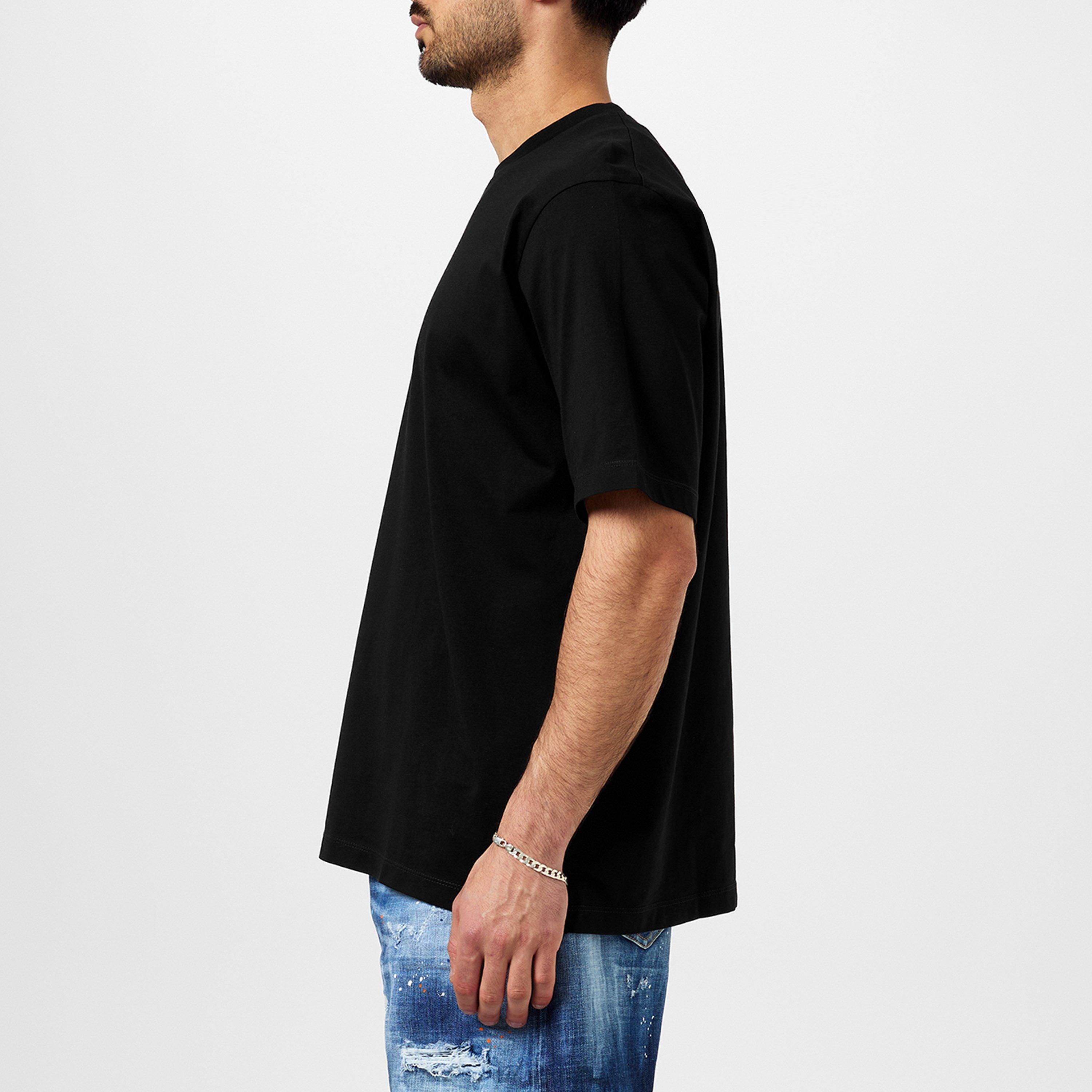 Black - DSquared2 - Men's Logo Regular Fit T-Shirt - 5