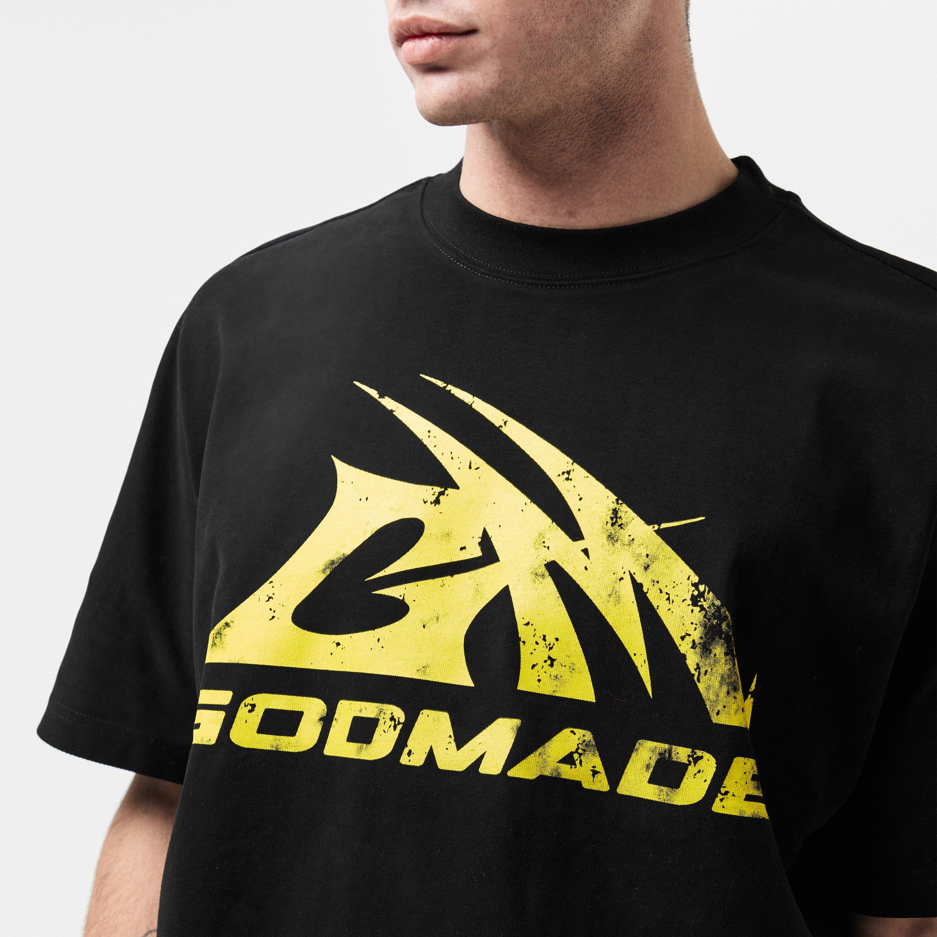 Black/Yellow - God Made - Logo T-Shirt - 5