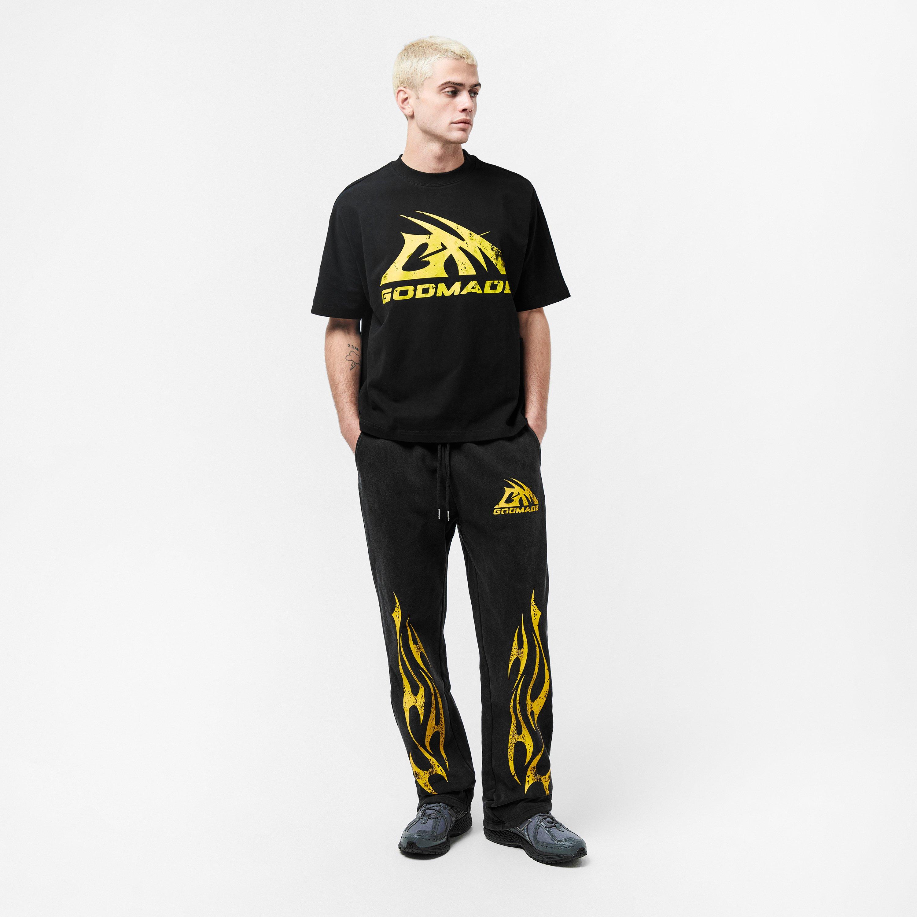 Black/Yellow - God Made - Logo T-Shirt - 6