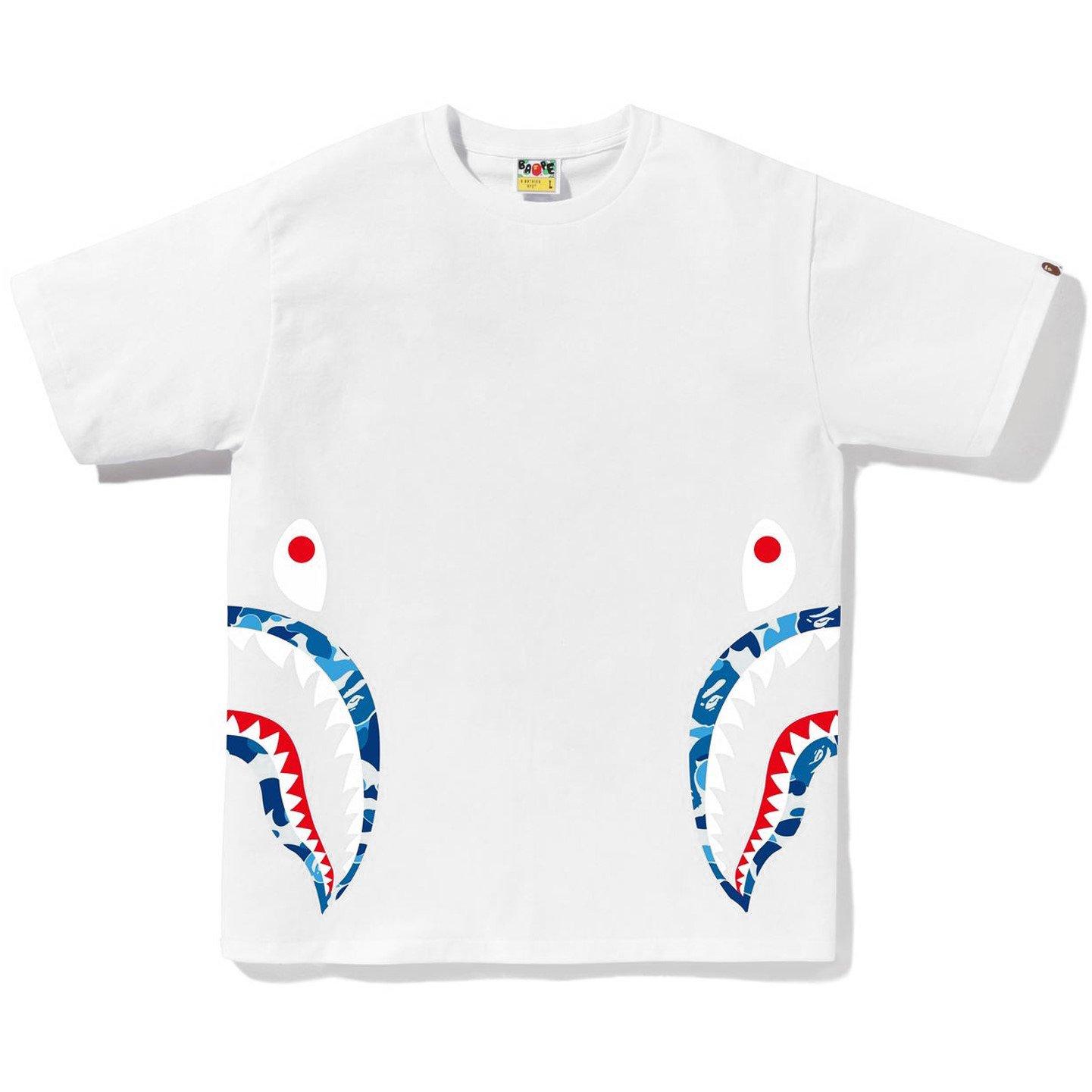 【A BATHING APE】★Graphic Shark T-Shirt★ Bape | Graphic Shark T-Shirt | Regular Fit T-Shirts | Cruise