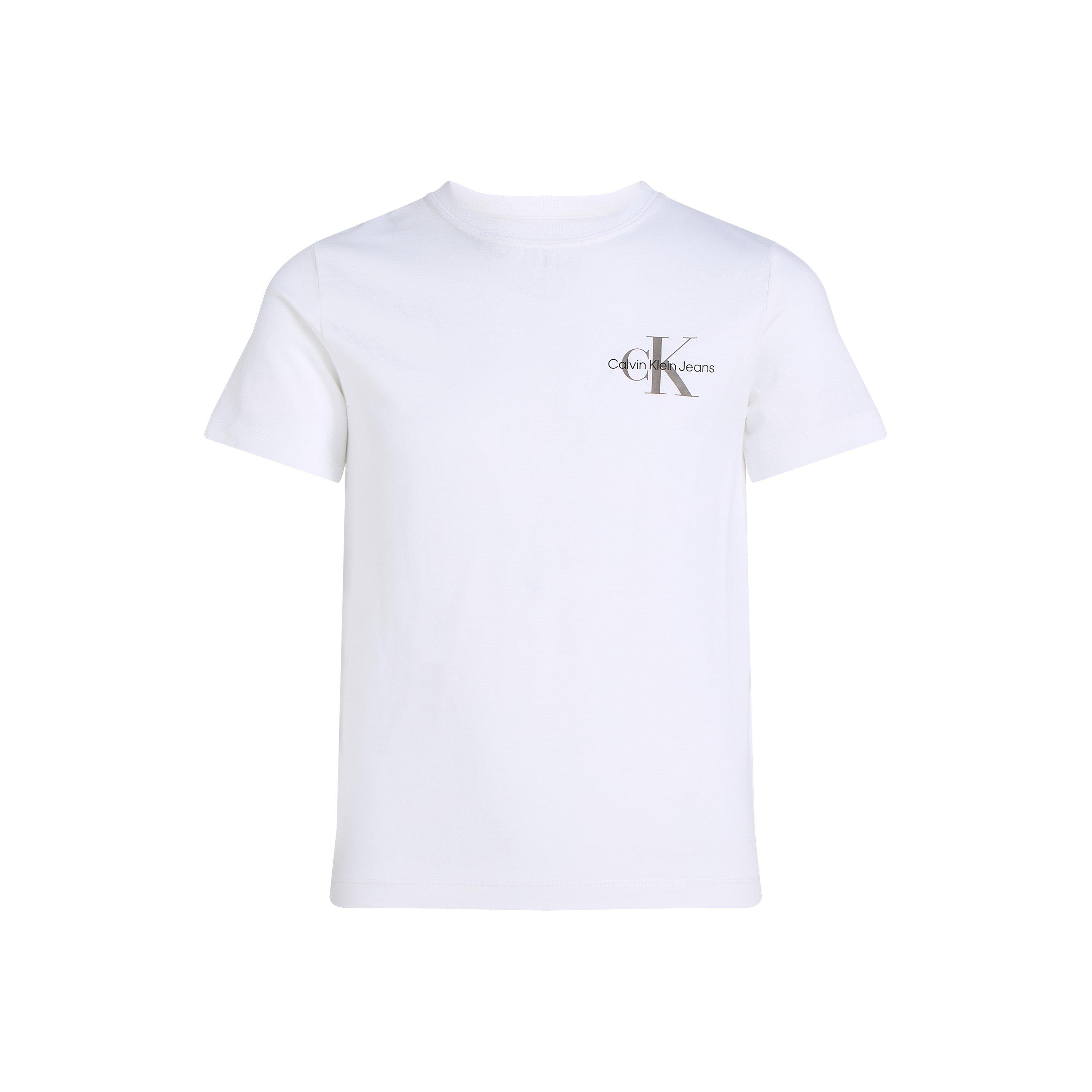 Calvin Klein Jeans Kids ' Chest Monologo Logo T-Shirt - White Yaf - 2Y