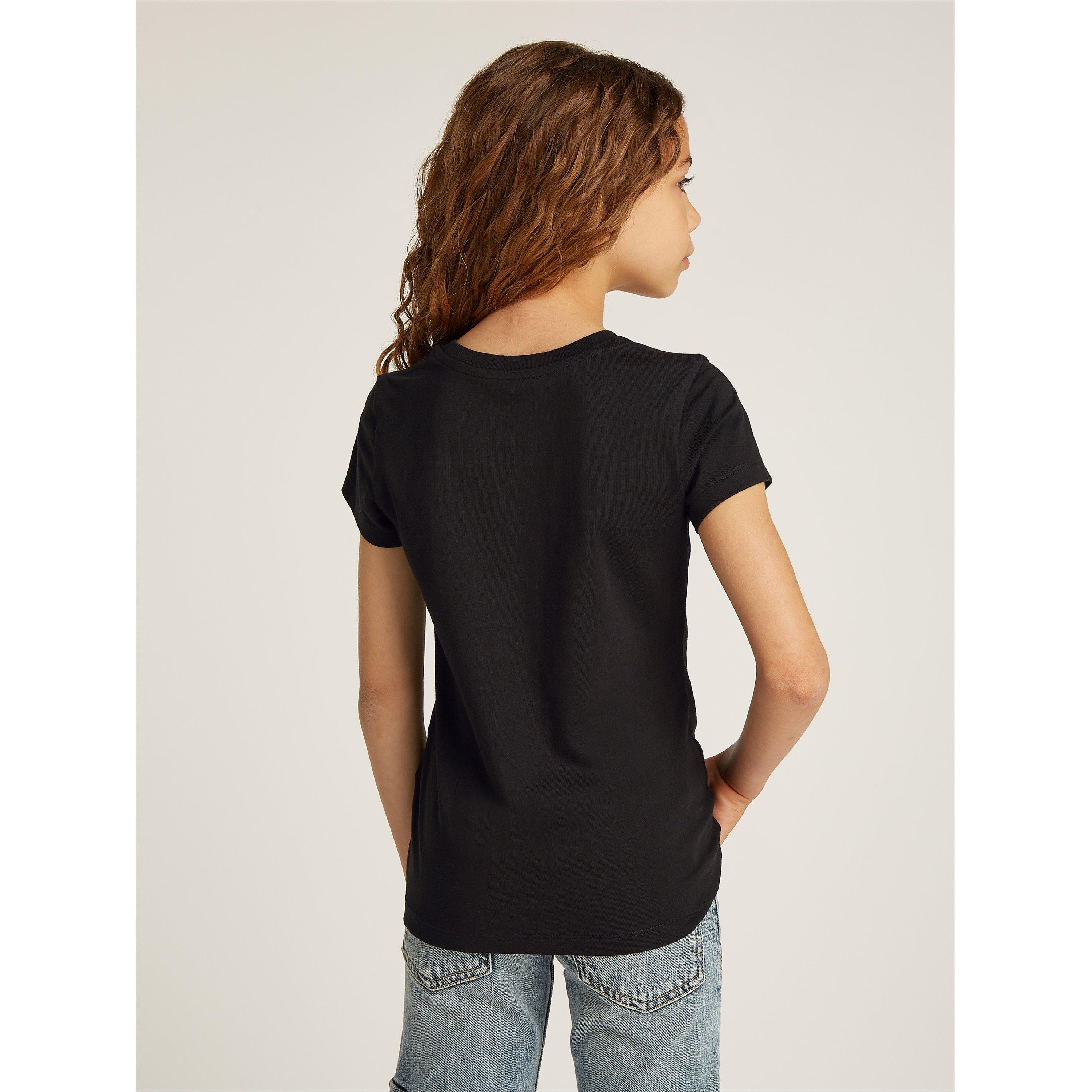 CK Black BEH - Calvin Klein Jeans - Kids' Handwriting Logo Regular Fit T-Shirt - 2