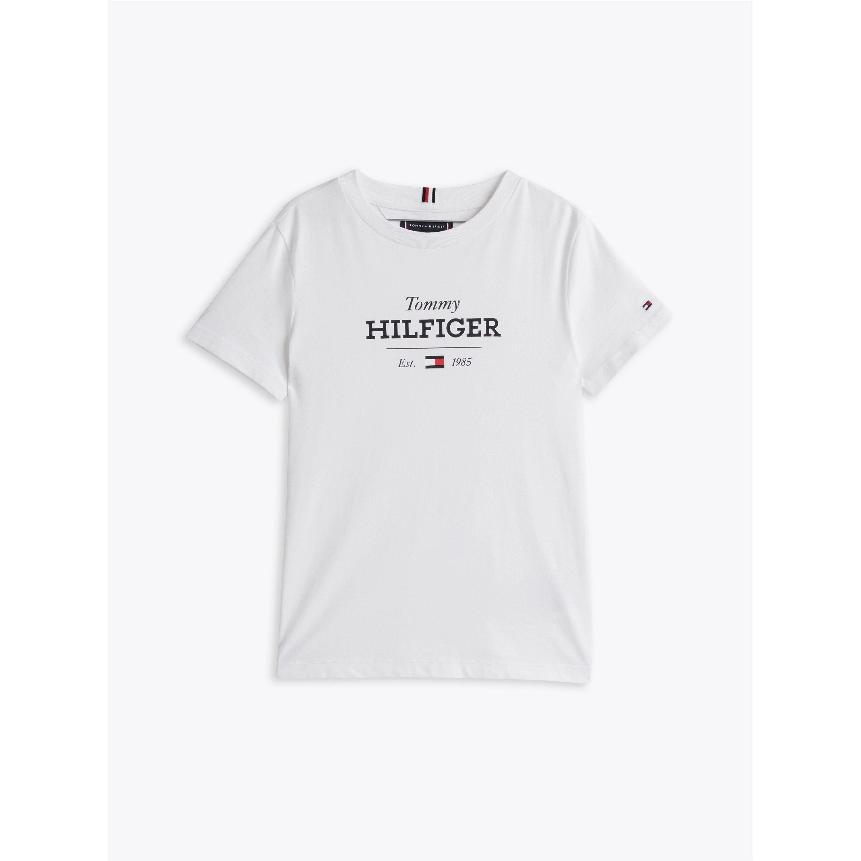 Witte YBR - Tommy Hilfiger - Kids' MONOTYPE Short-Sleeve Regular Fit T-Shirt - 4