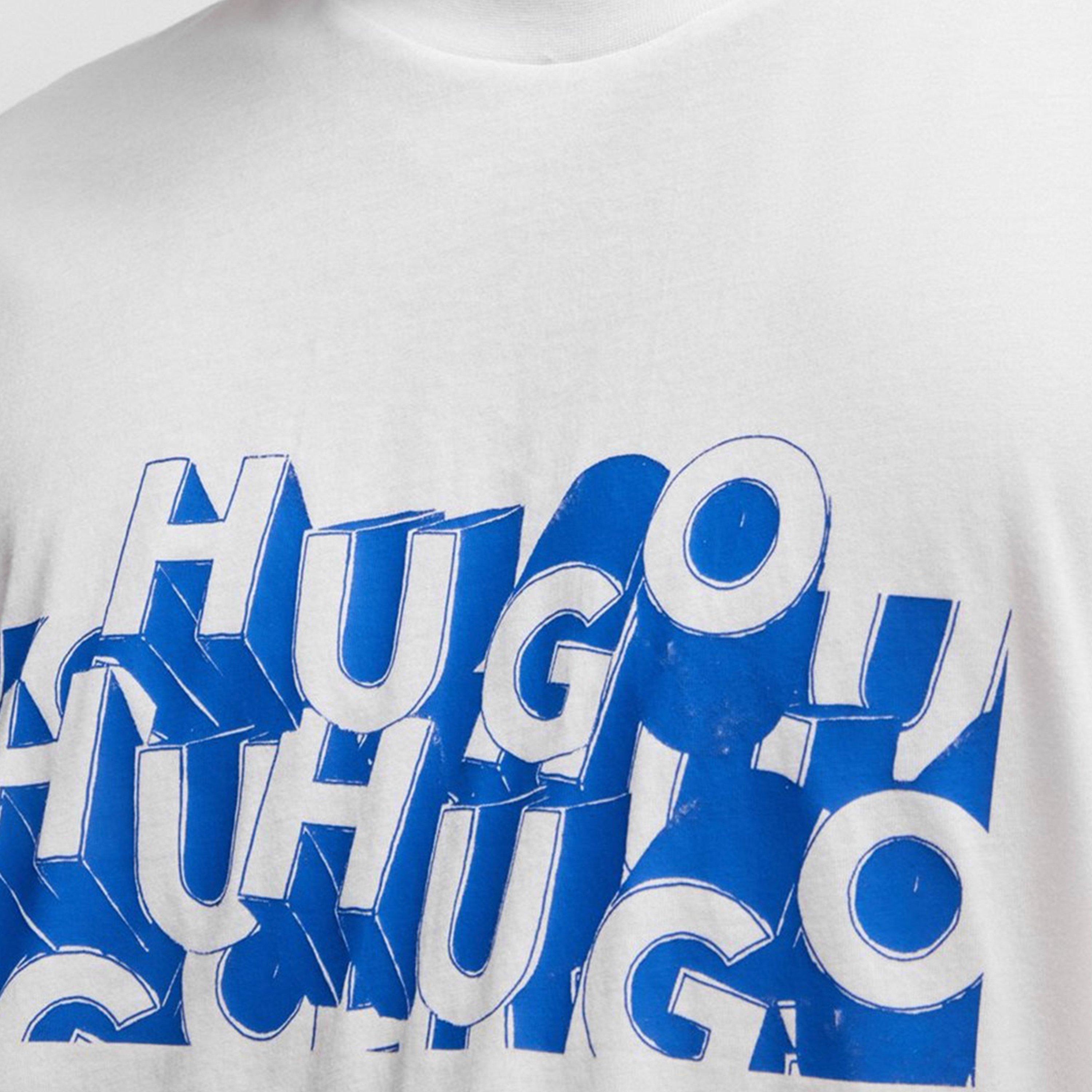 White 100 - Hugo - Men's Nafralo 01 Regular Fit T-Shirt - 5