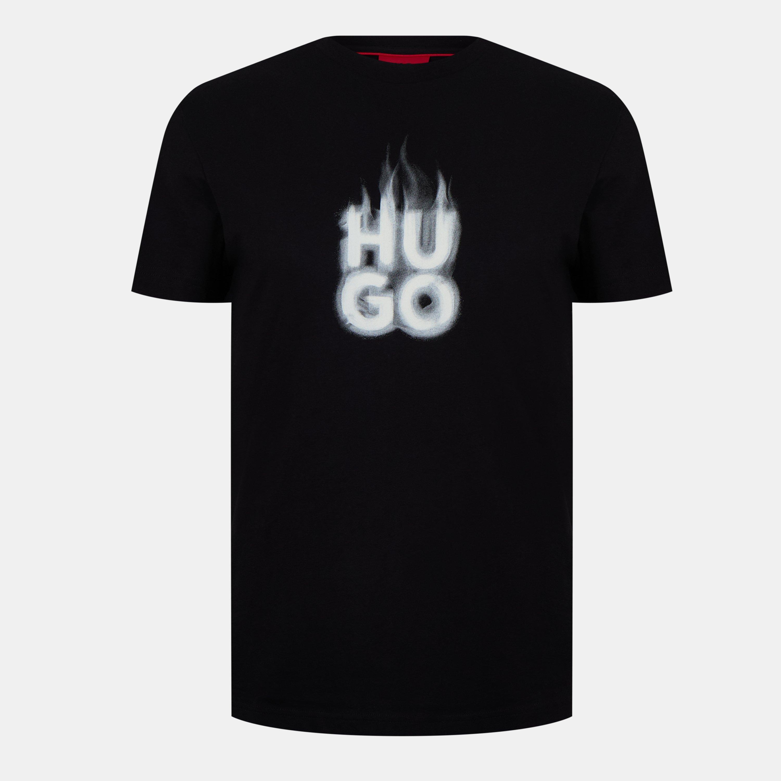 Black 001 - Hugo - Men's Dalayer Regular Fit T-Shirt - 1